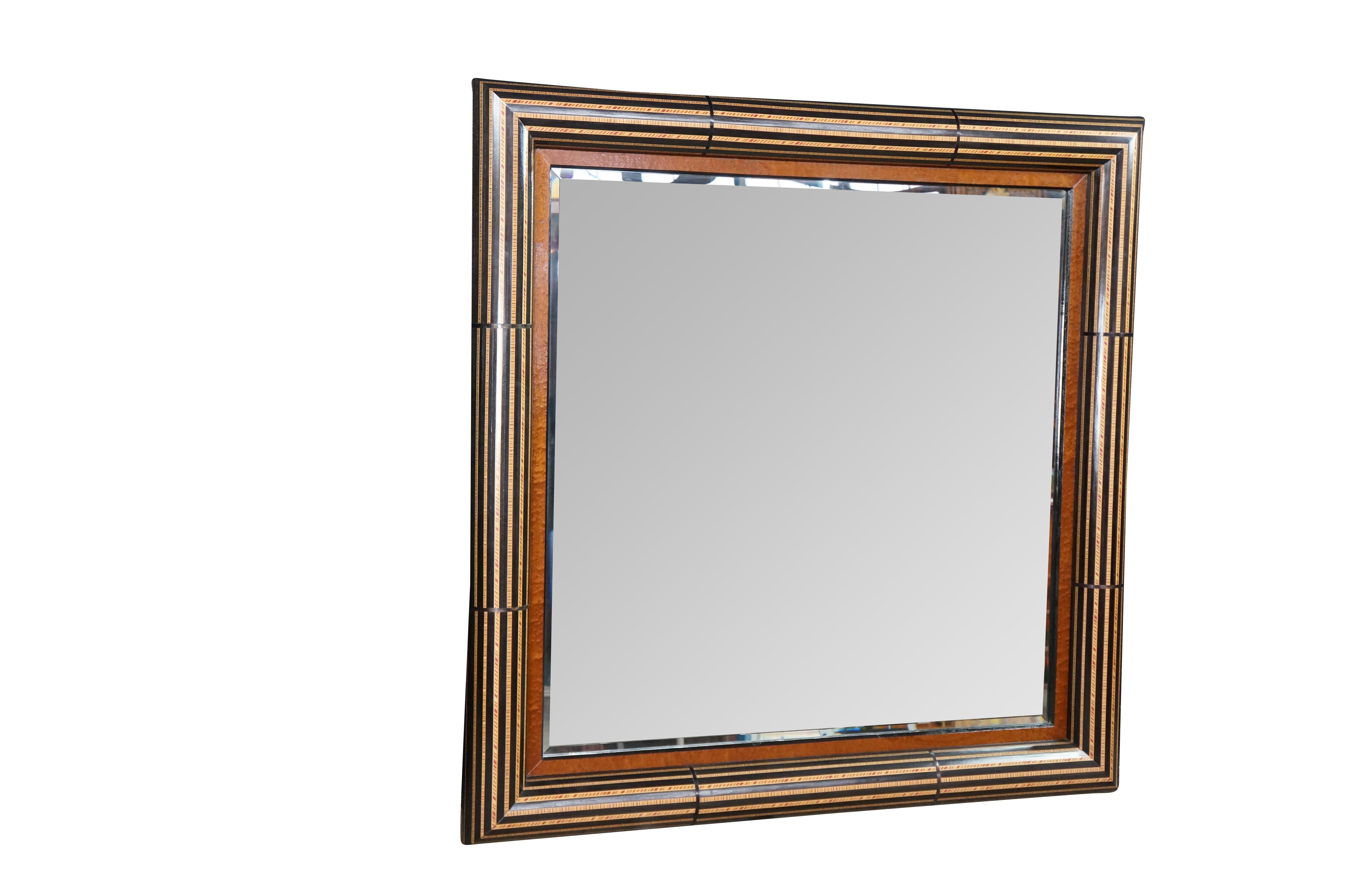 Large Neoclassical Style Ebonized and Burl Wood Wall Mirror with ...