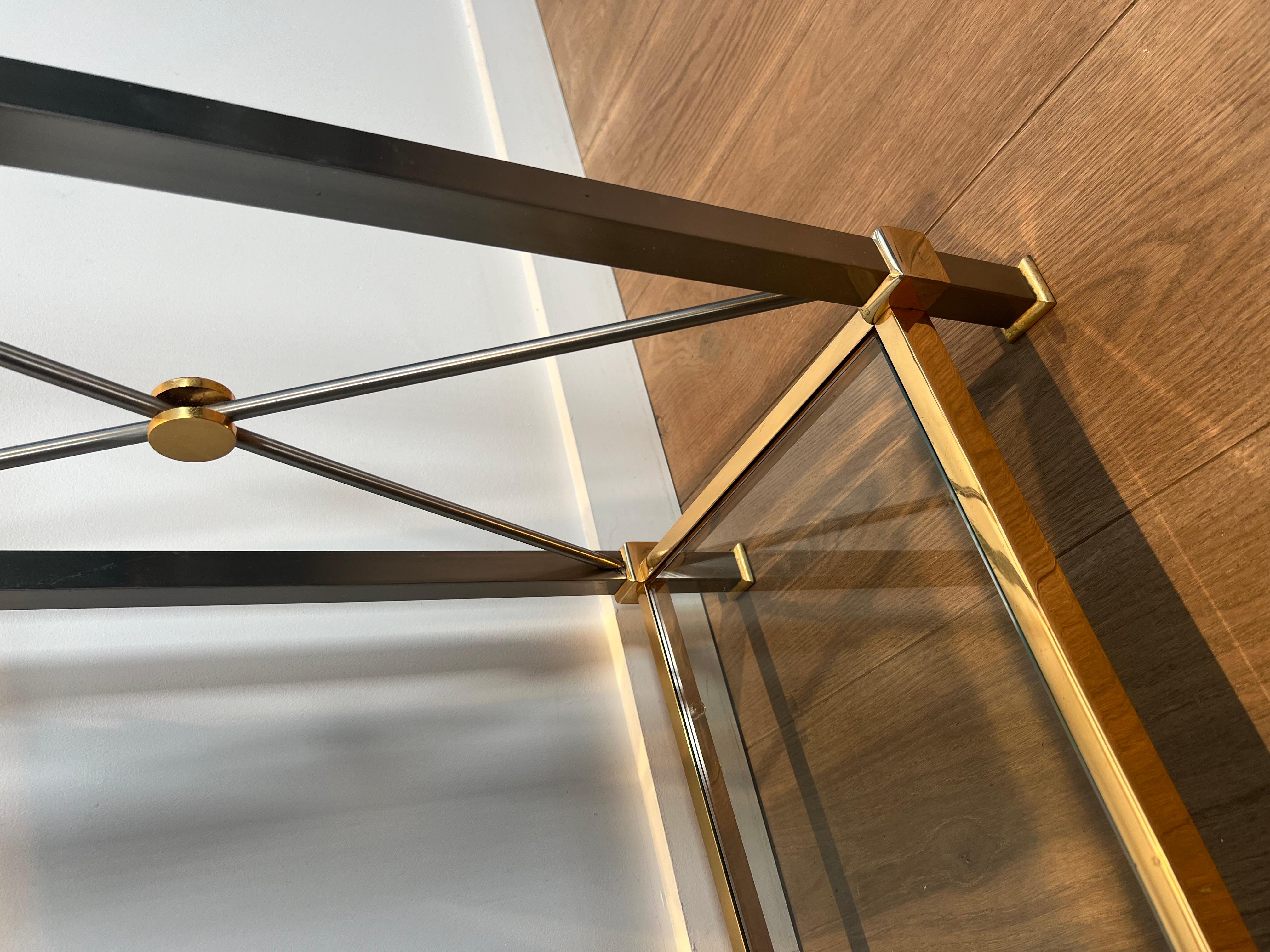 Gran consola de latón dorado y metal de cañón de estilo neoclásico en venta 2