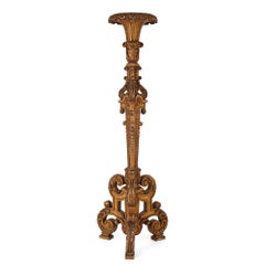 Large Neoclassical Style Giltwood Torchère