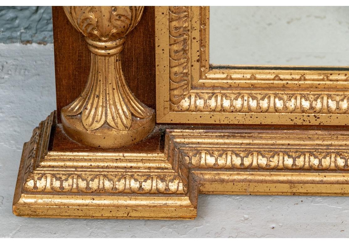 Large Neoclassical Style Mahogany and Gilt Beveled Pier Mirror by LaBarge For Sale 6