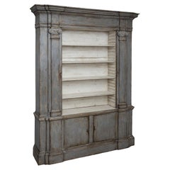 Large Neoclassical-style Painted Library Cabinet, 19th Century