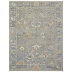 Large New Hand-Knotted Wool Turkish Oushak Rug