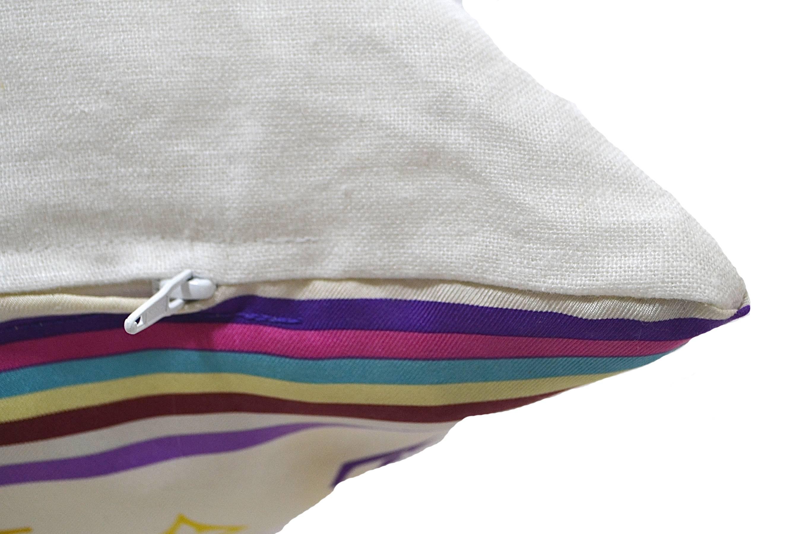 Louis Vuitton Large LV multicolored Blanc Silk And Linen Pillow In Good Condition For Sale In Himeji, JP