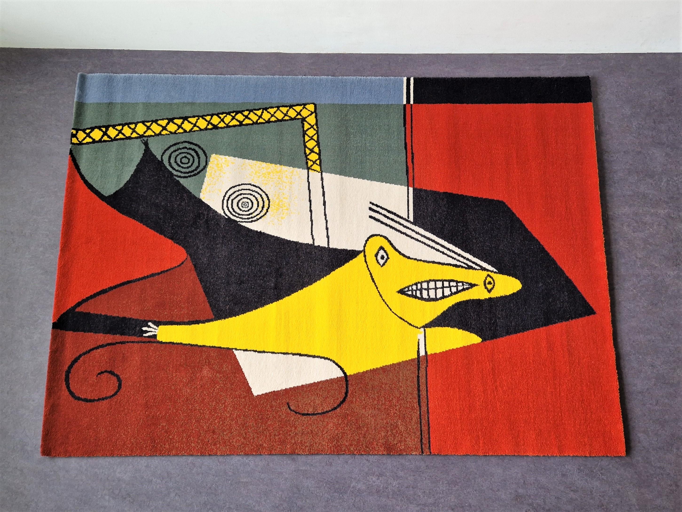 This beautiful pure New Zealand wool carpet is based on the original painting “La Figura” of 1927 by Pablo Picasso. It was made by Desso, a prominent manufacturer of fine carpets, as part of the 'Art Collection' in the Netherlands in 1995. The
