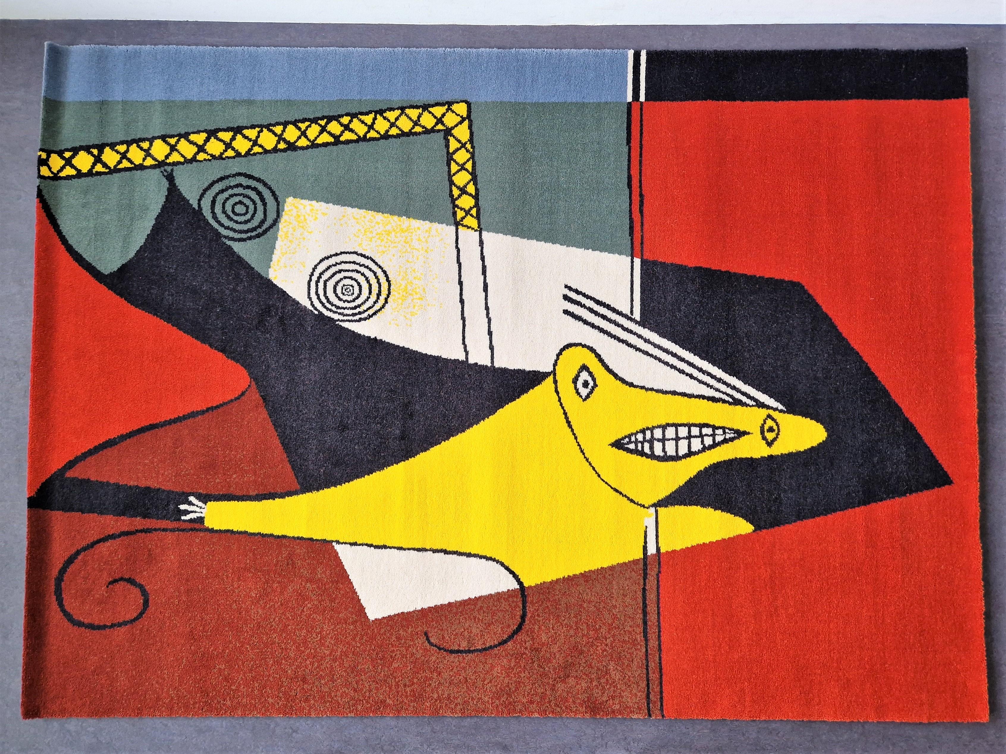 Großer neuseeländischer Wollteppich „La Figura“ nach dem Kunstwerk von Picasso, hergestellt von Desso im Angebot 1
