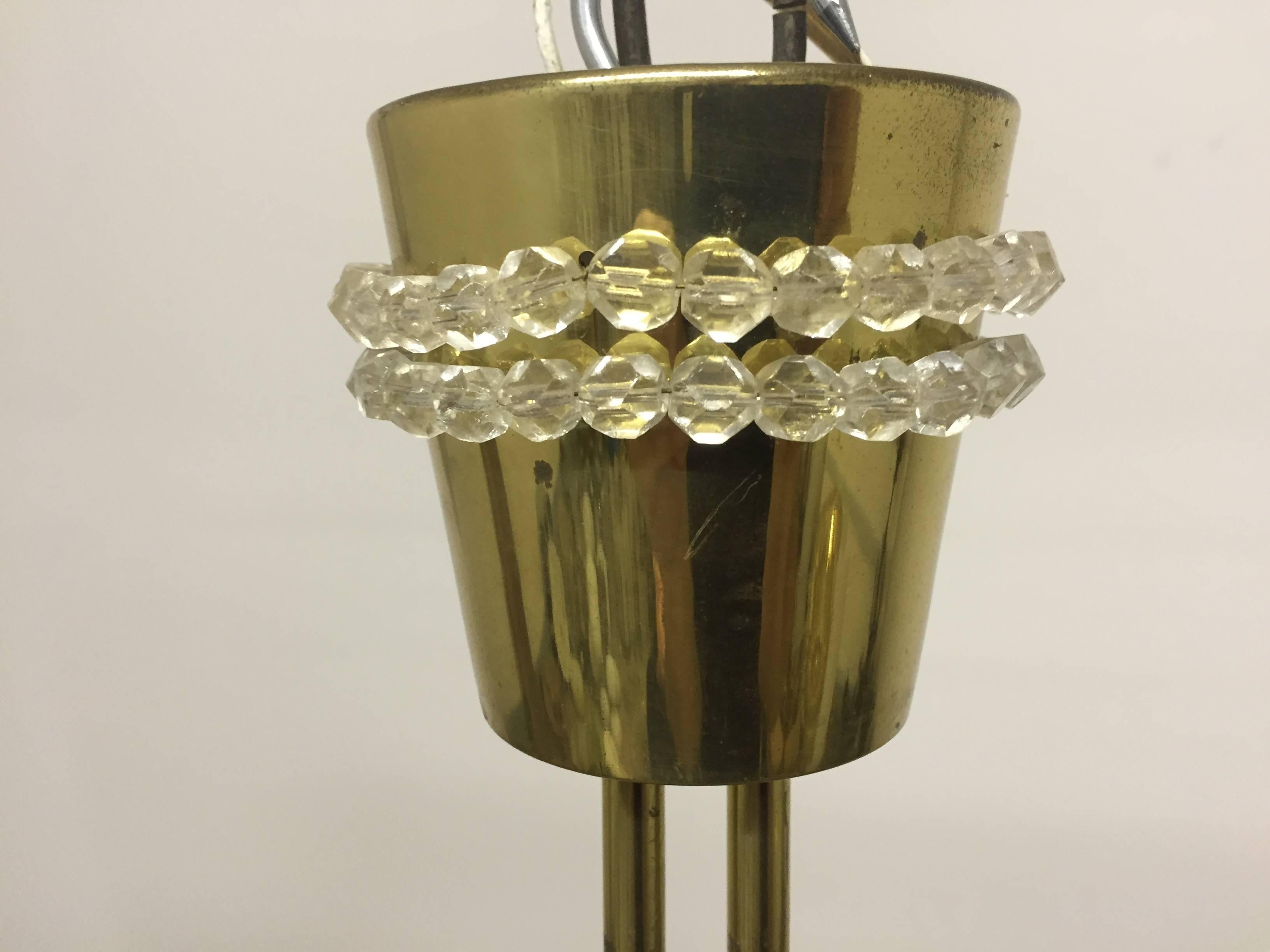 Mid-20th Century Large Nickel and Cut Crystal Chandelier by Bakalowits, Austria, circa 1960s