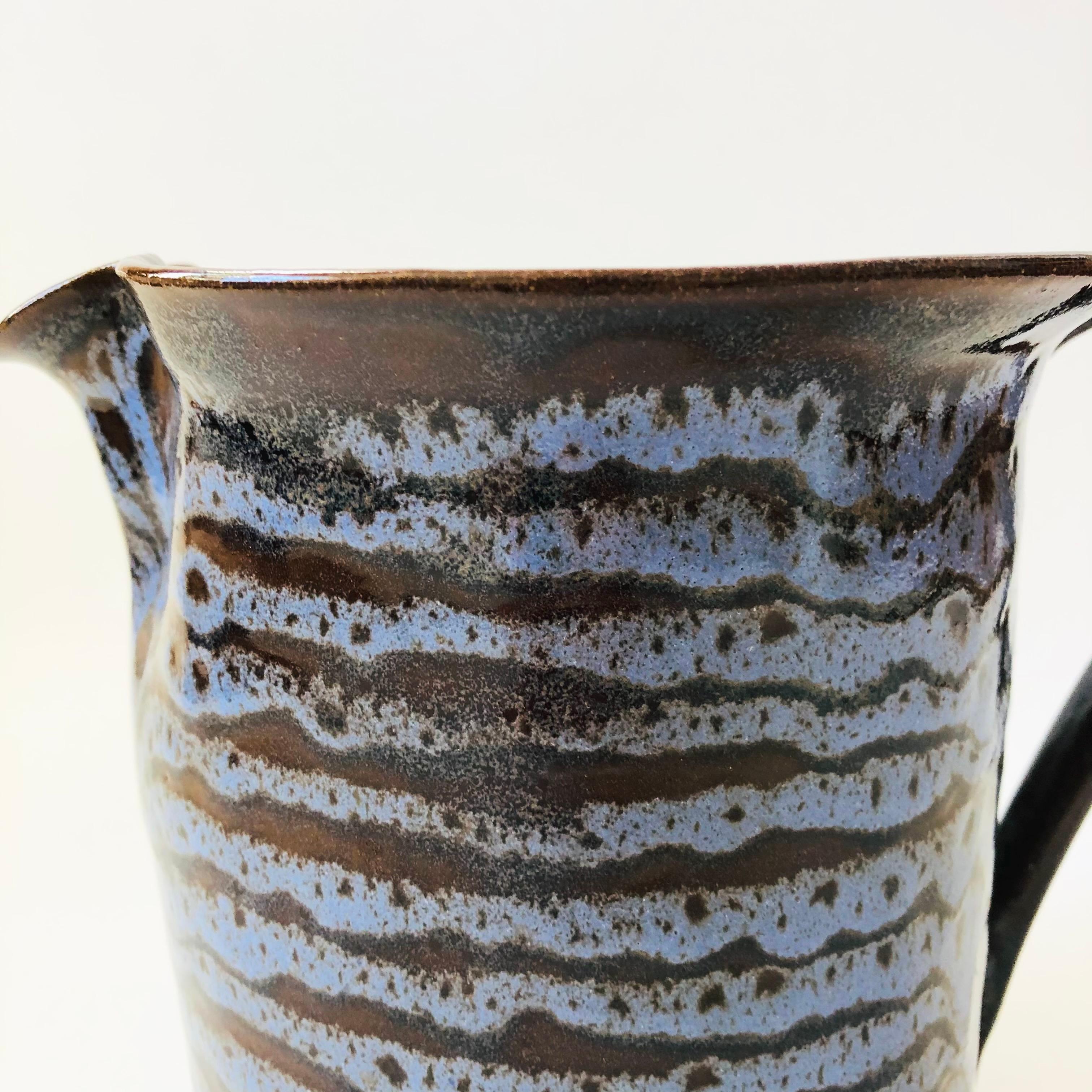 American Large Niels Frederiksen Studio Pottery Pitcher For Sale