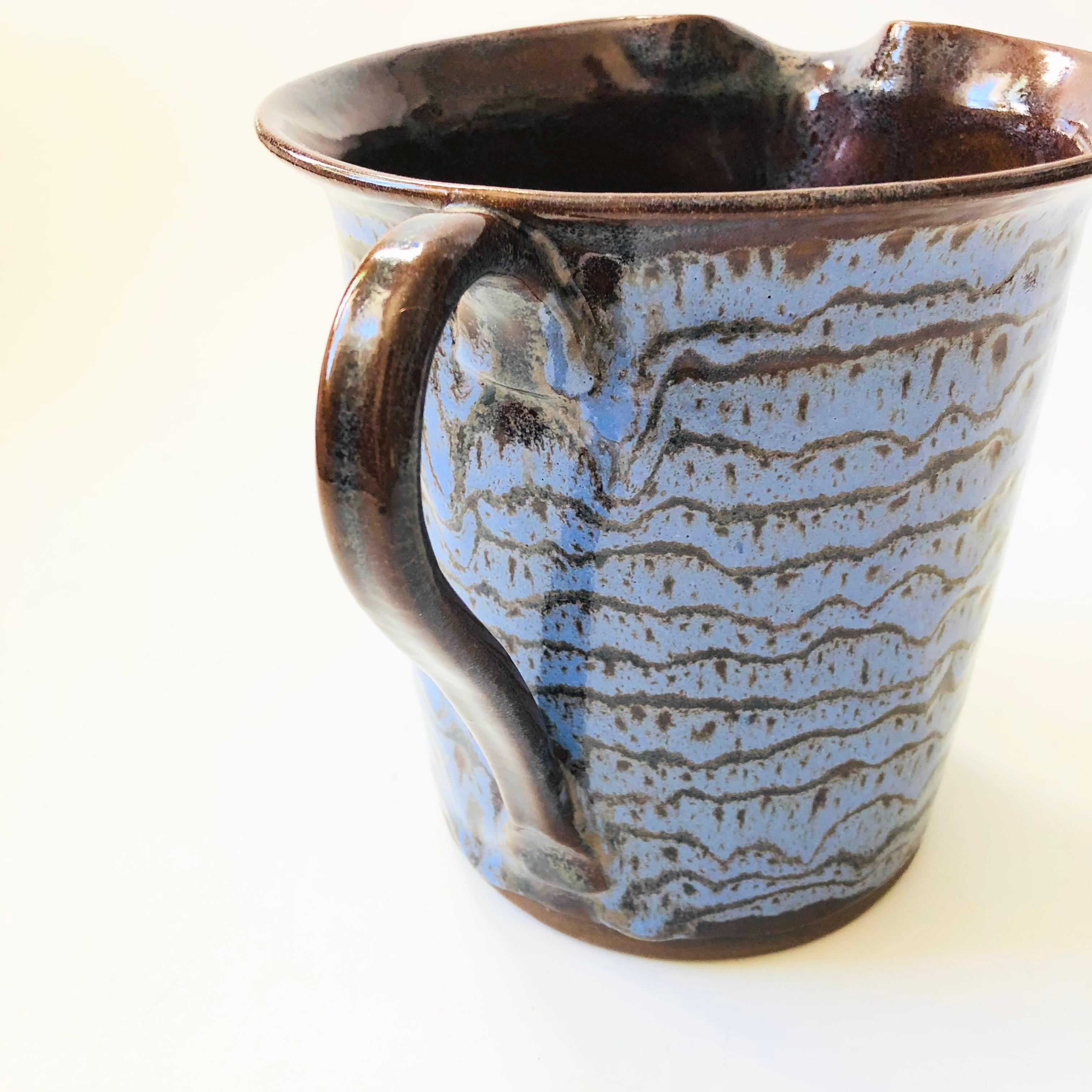 Large Niels Frederiksen Studio Pottery Pitcher In Good Condition For Sale In Vallejo, CA