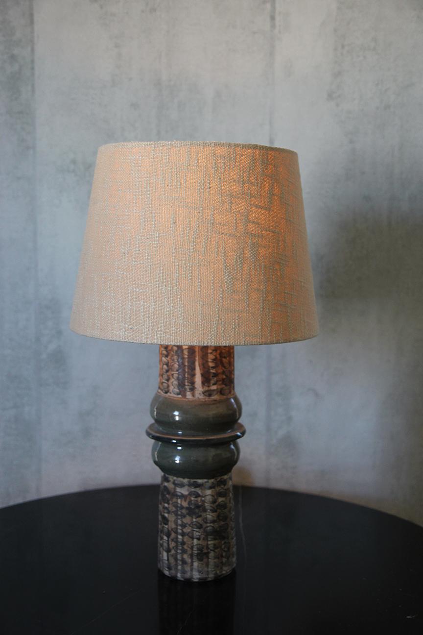 Large Nils Kähler Stoneware Conical-shaped Lamp For Sale 3