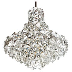Vintage Large Nine-Tier Hexagonal Crystal Kinkeldey Ballroom Chandelier, Germany, 1960s