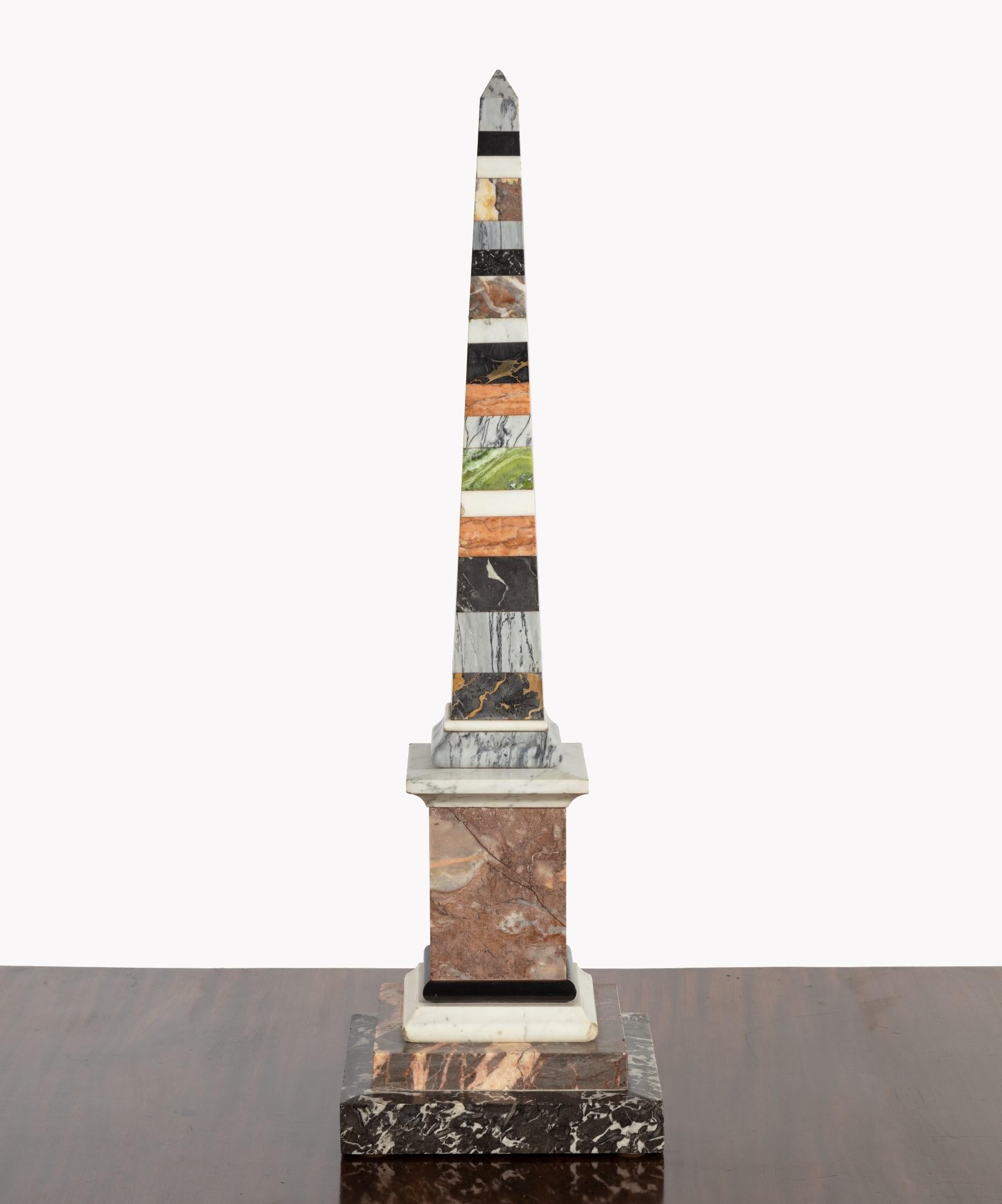 Large 19th Century Grand Tour Marble Obelisk In Good Condition For Sale In London, GB