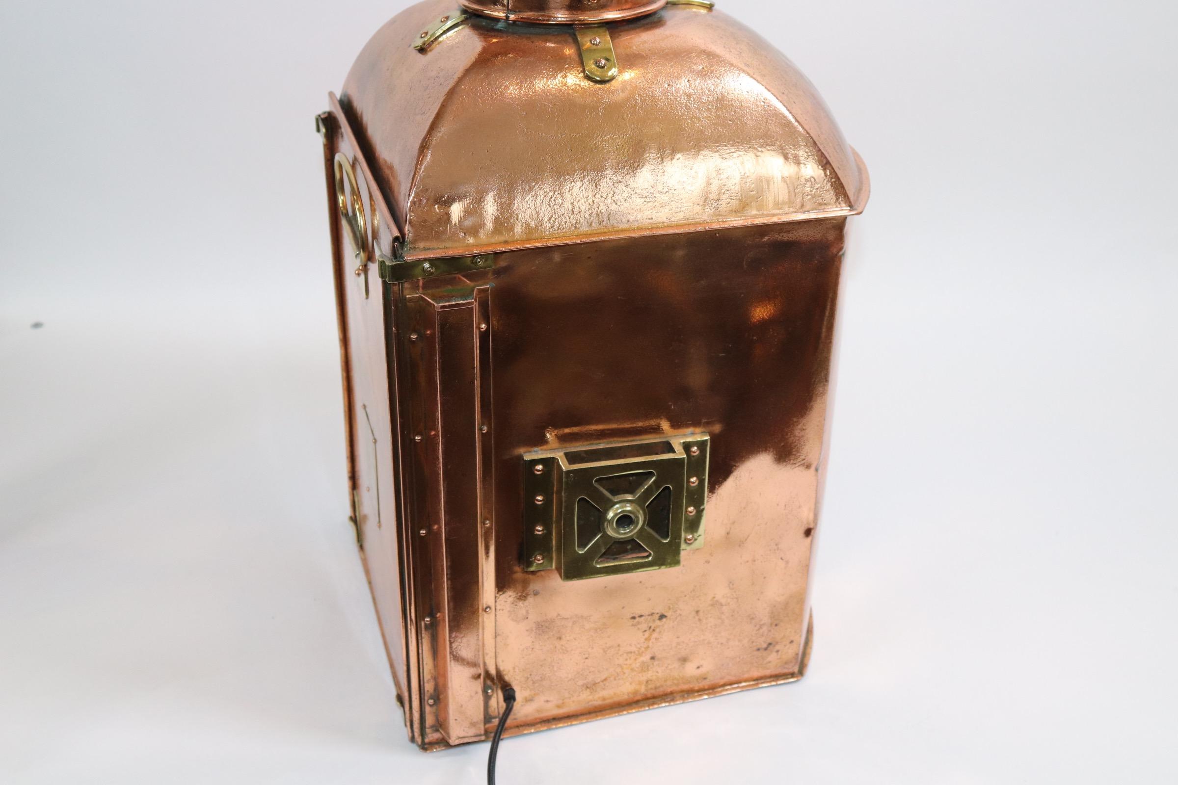 Large Nippon Sento Ships Lantern In Good Condition For Sale In Norwell, MA