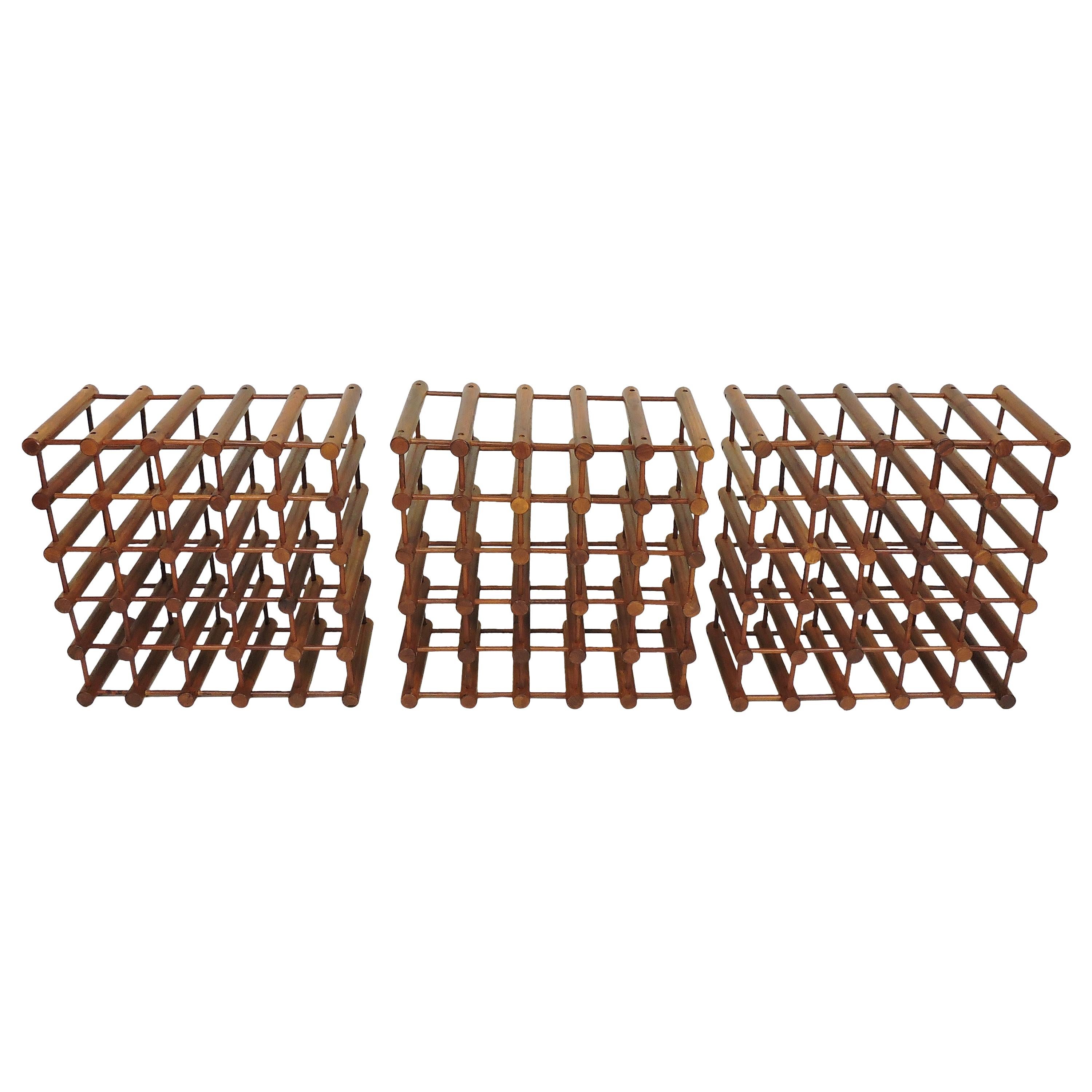 Large Nissen Langaa 25 Bottle Danish Modern Teak Wine Rack Holder, 1 Available