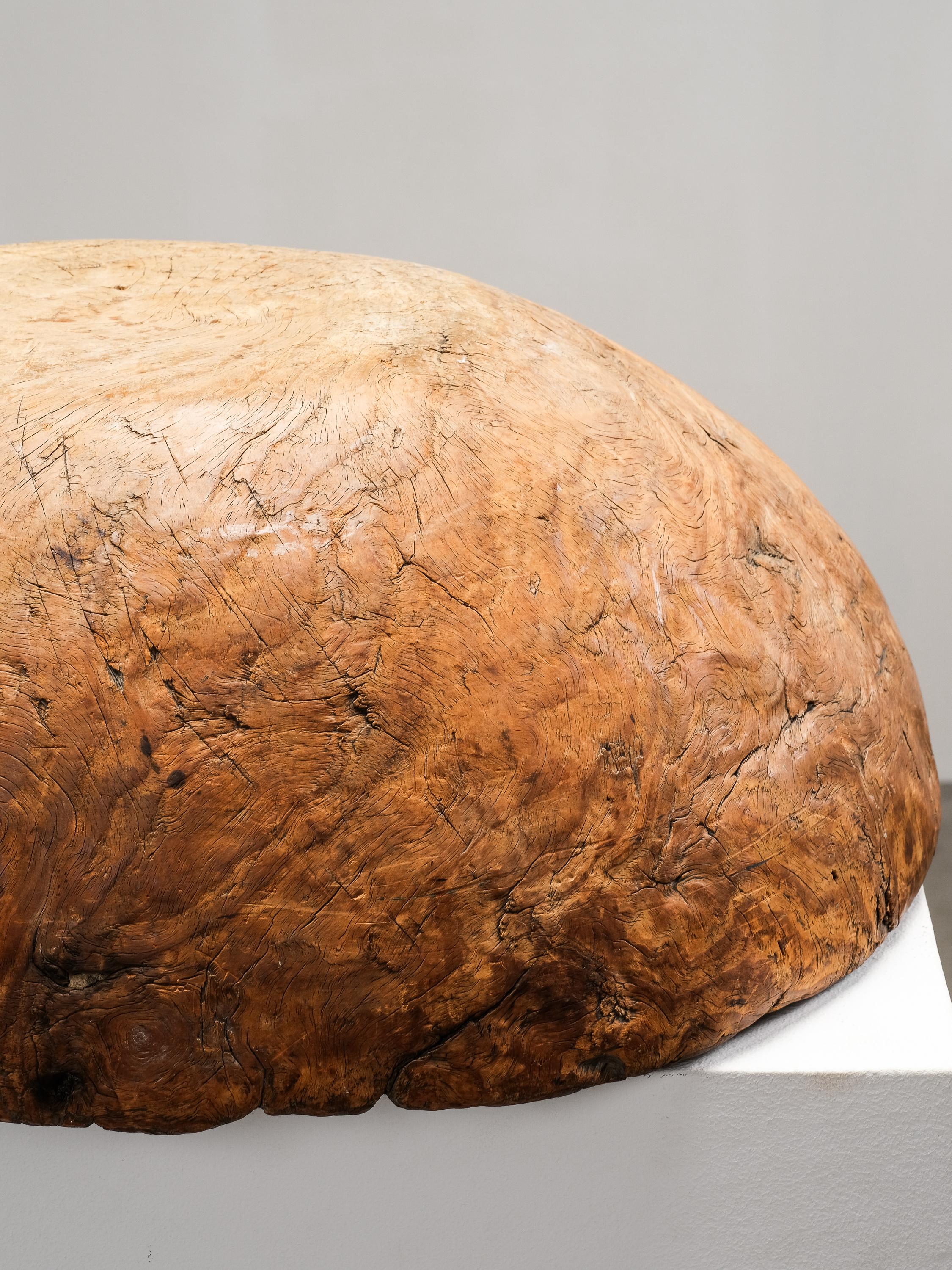 Gran cuenco nórdico para masa de madera tallada a mano, Finlandia, S. XIX en venta 7