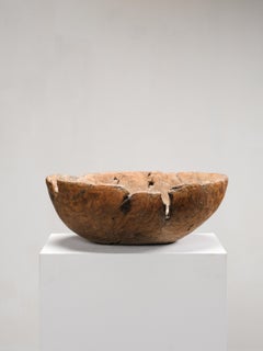 Large Nordic Folk Art Hand-Carved Wooden Dough Bowl, Finland, 19th Century
