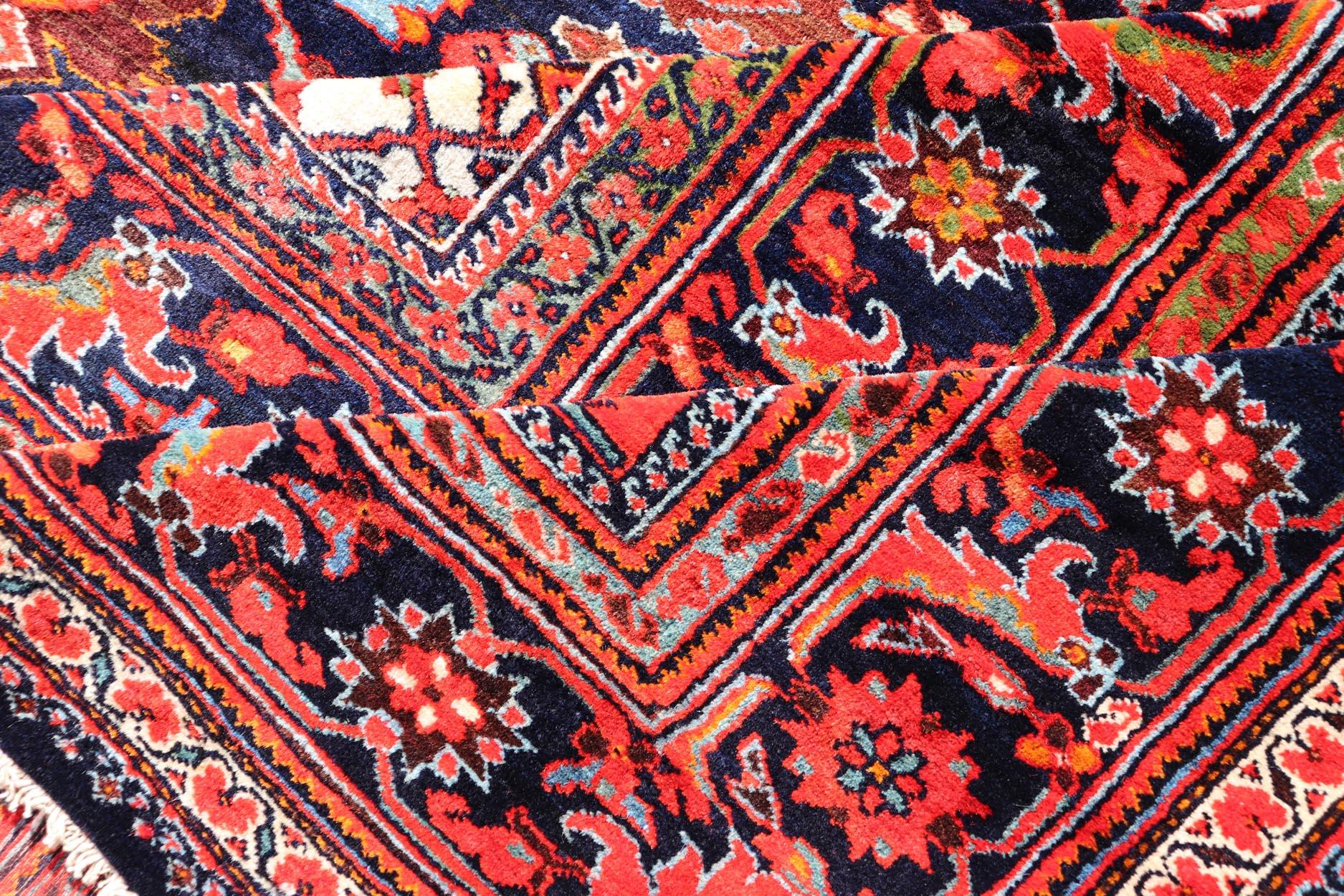 Large North West Finely Woven Persian Herati Rug in Excellent Condition  For Sale 10