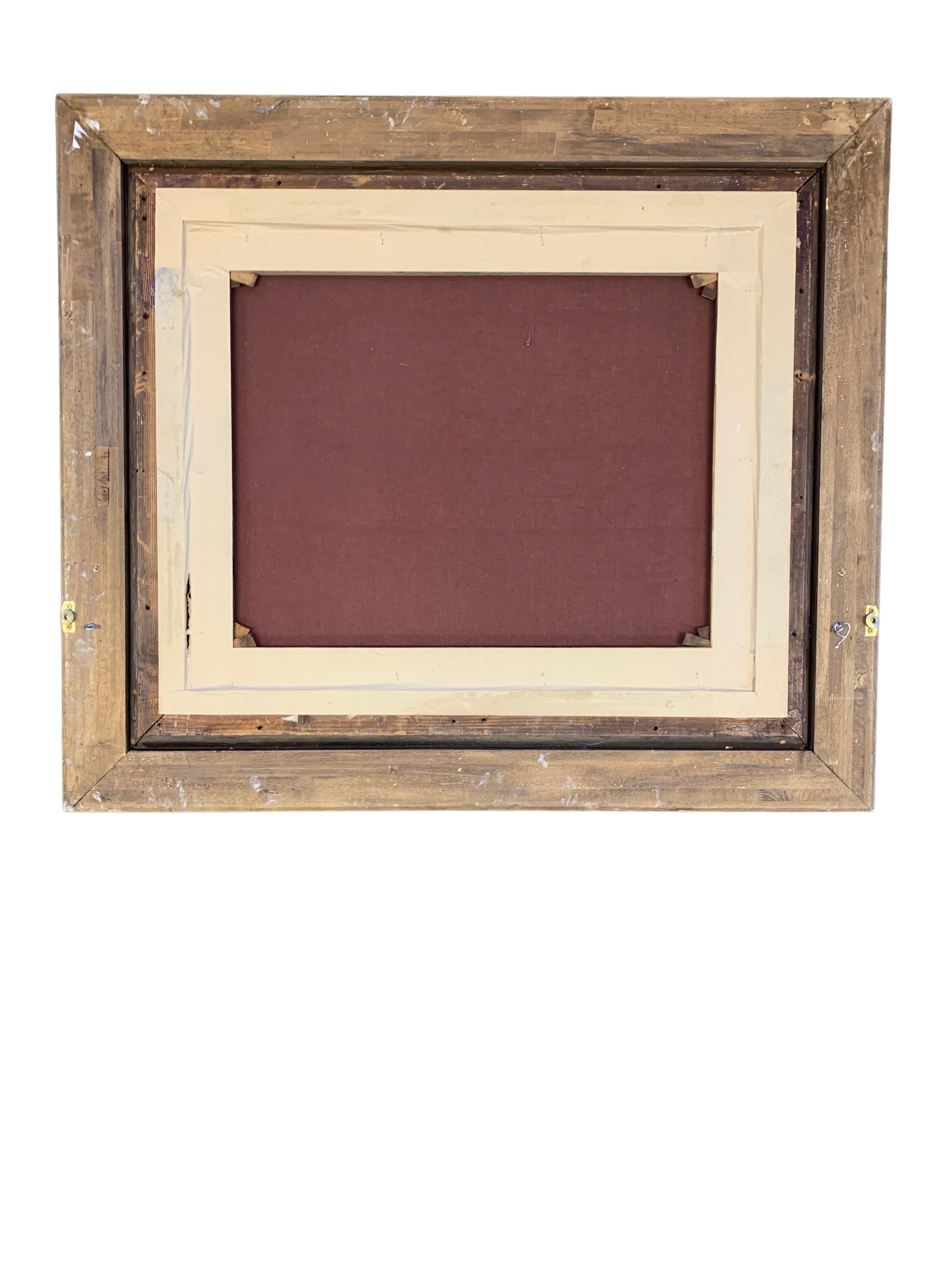 Une belle peinture à l'huile sur toile représente une paysanne et ses enfants. 

Cadre : H : 114,5cm, L : 133cm, P : 14cm 

Toile : H : 73cm, L:91cm, P : 2cm.