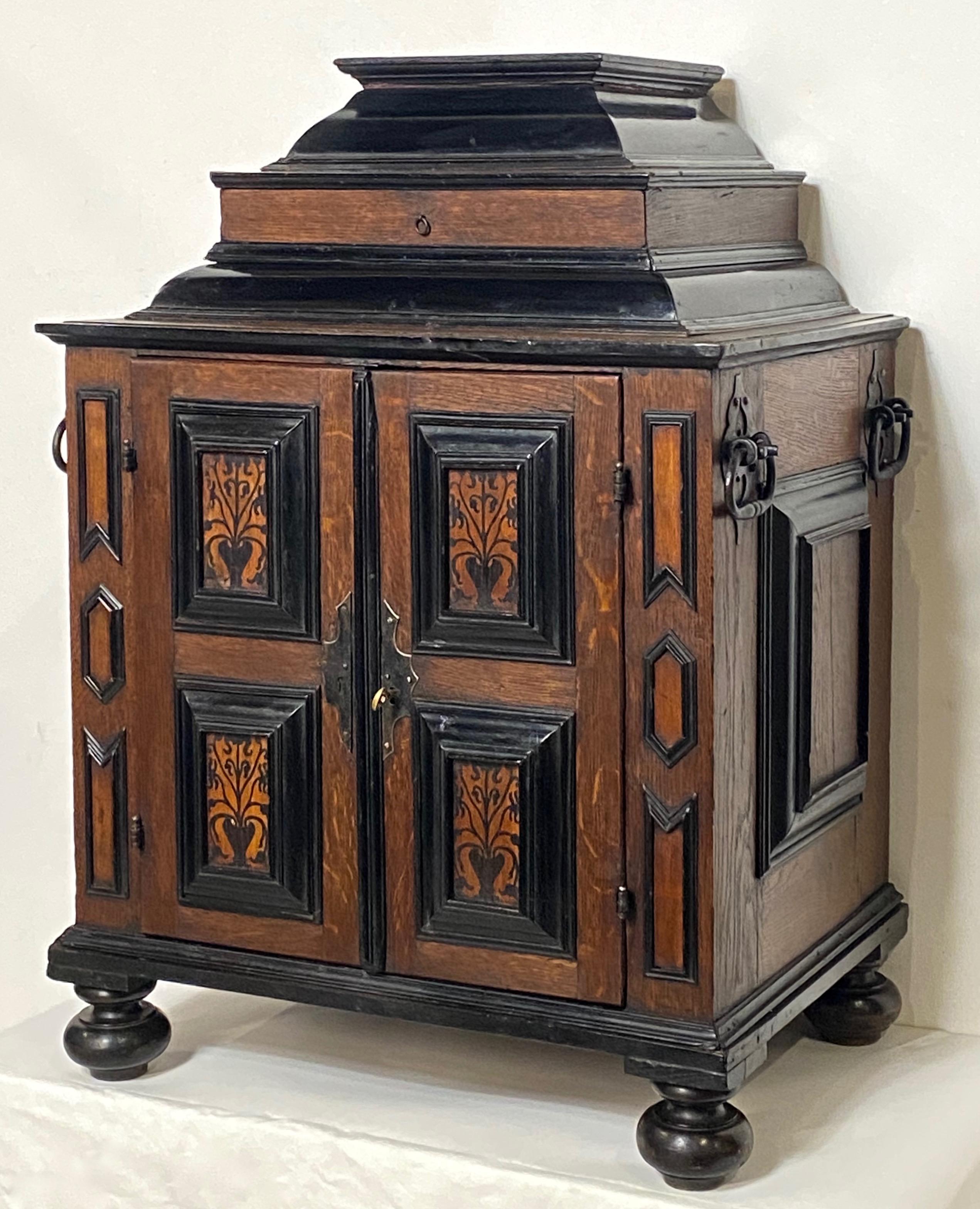 Iron Large Northern European Table Top Jewelry / Collectors Cabinet, 19th Century For Sale