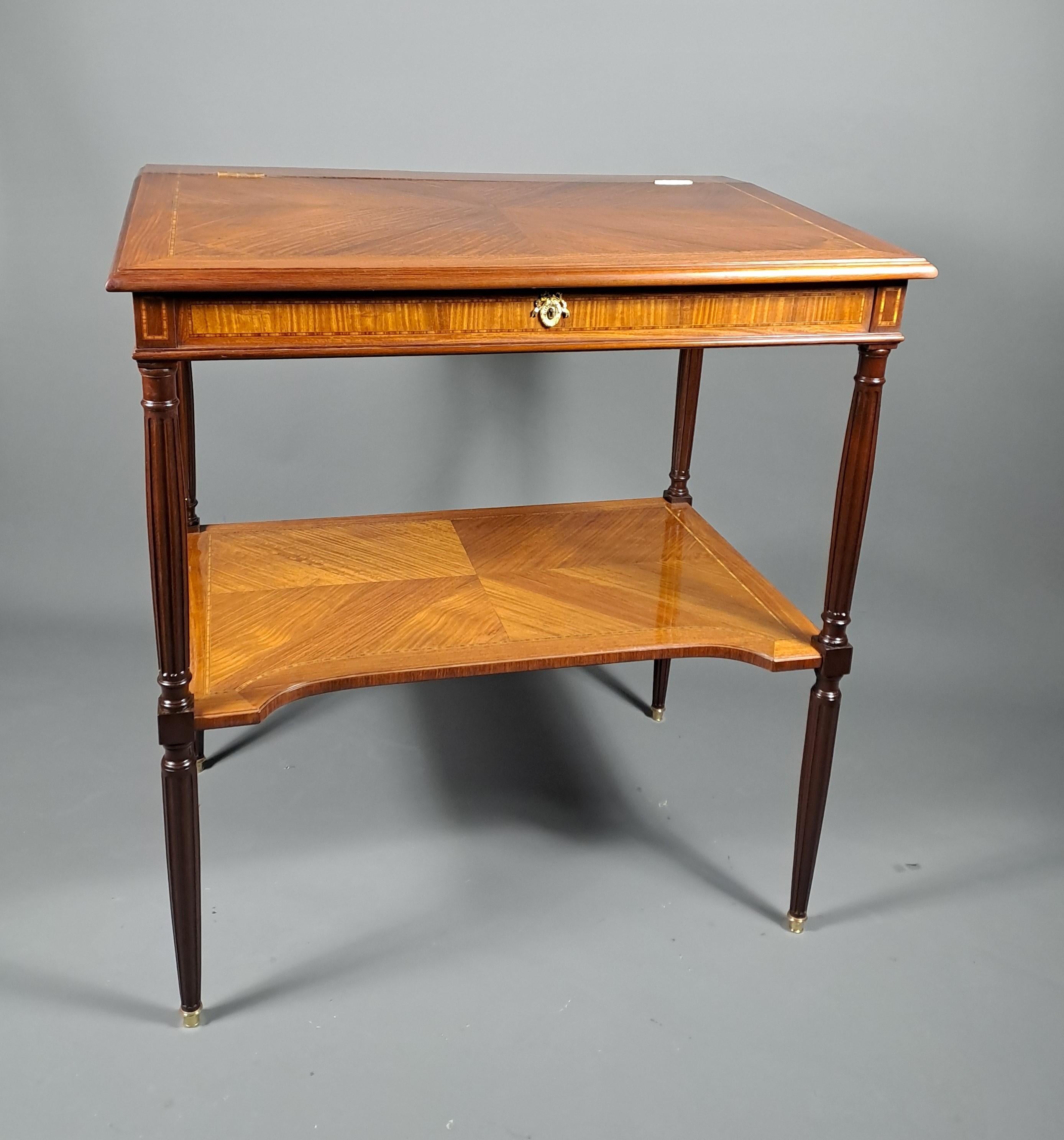 French Large Notary Writing Desk Louis XVI Style For Sale