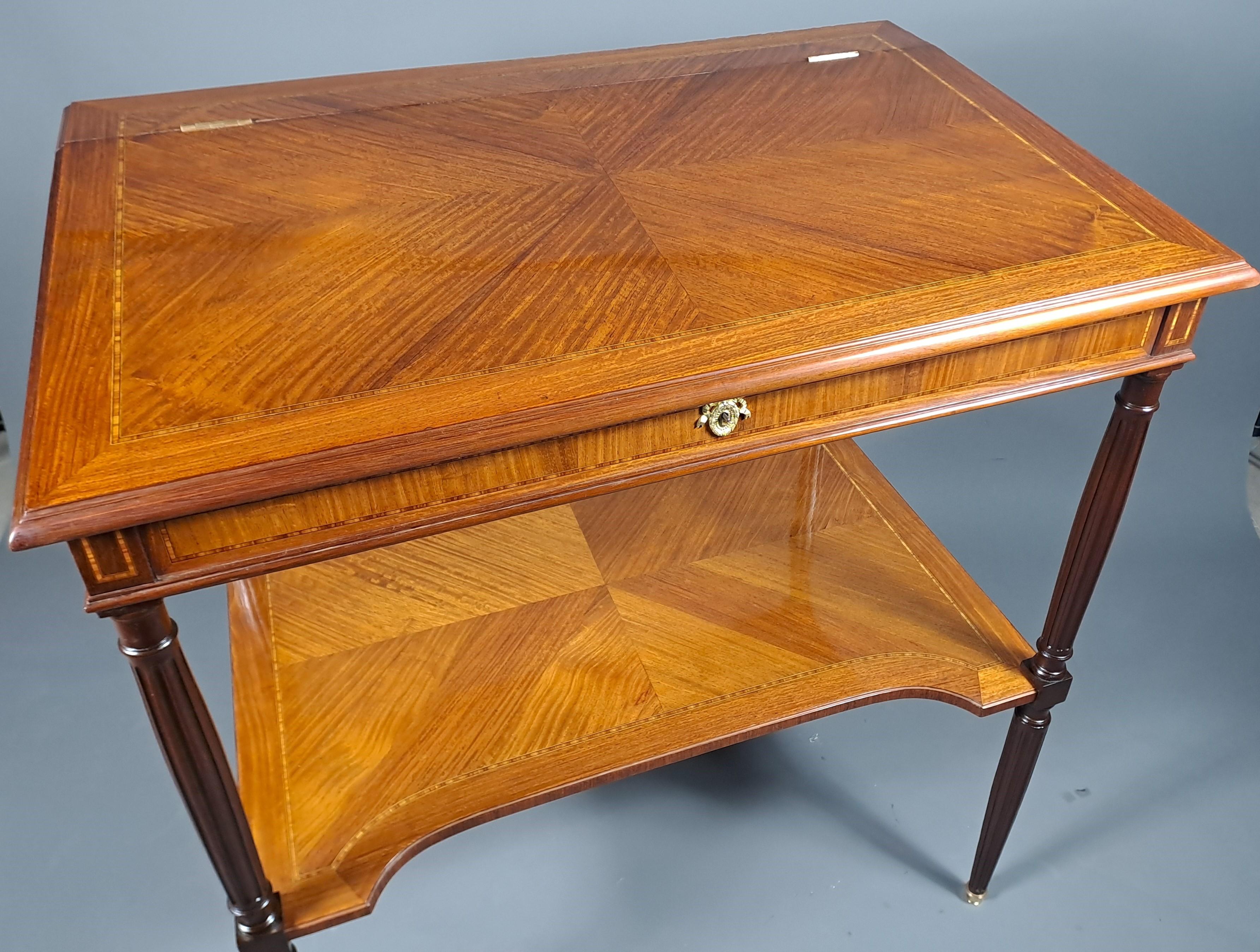 Mahogany Large Notary Writing Desk Louis XVI Style For Sale