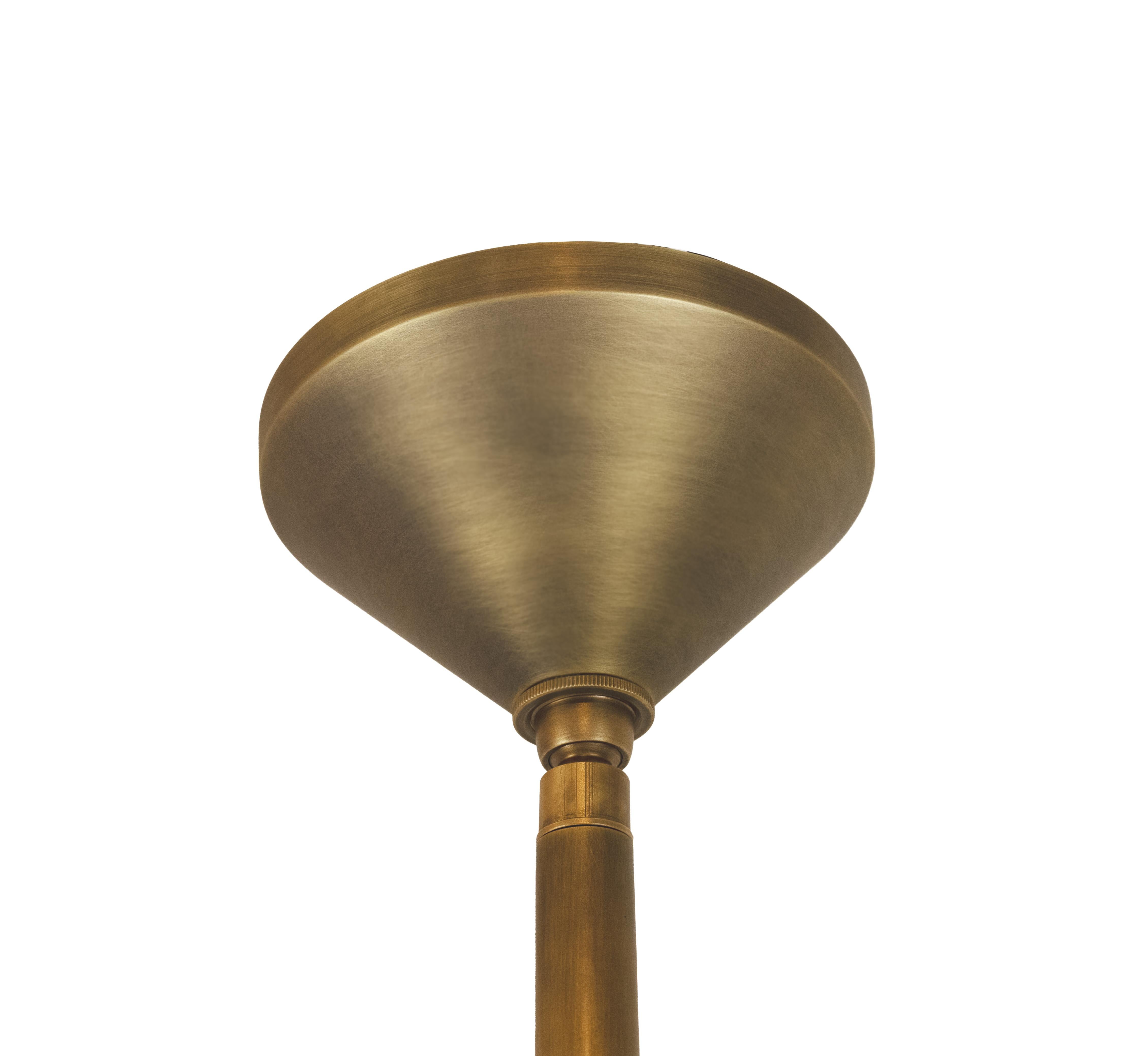 Art Déco Large Nuages Pendant in Brass by David Duncan Studio in vendita