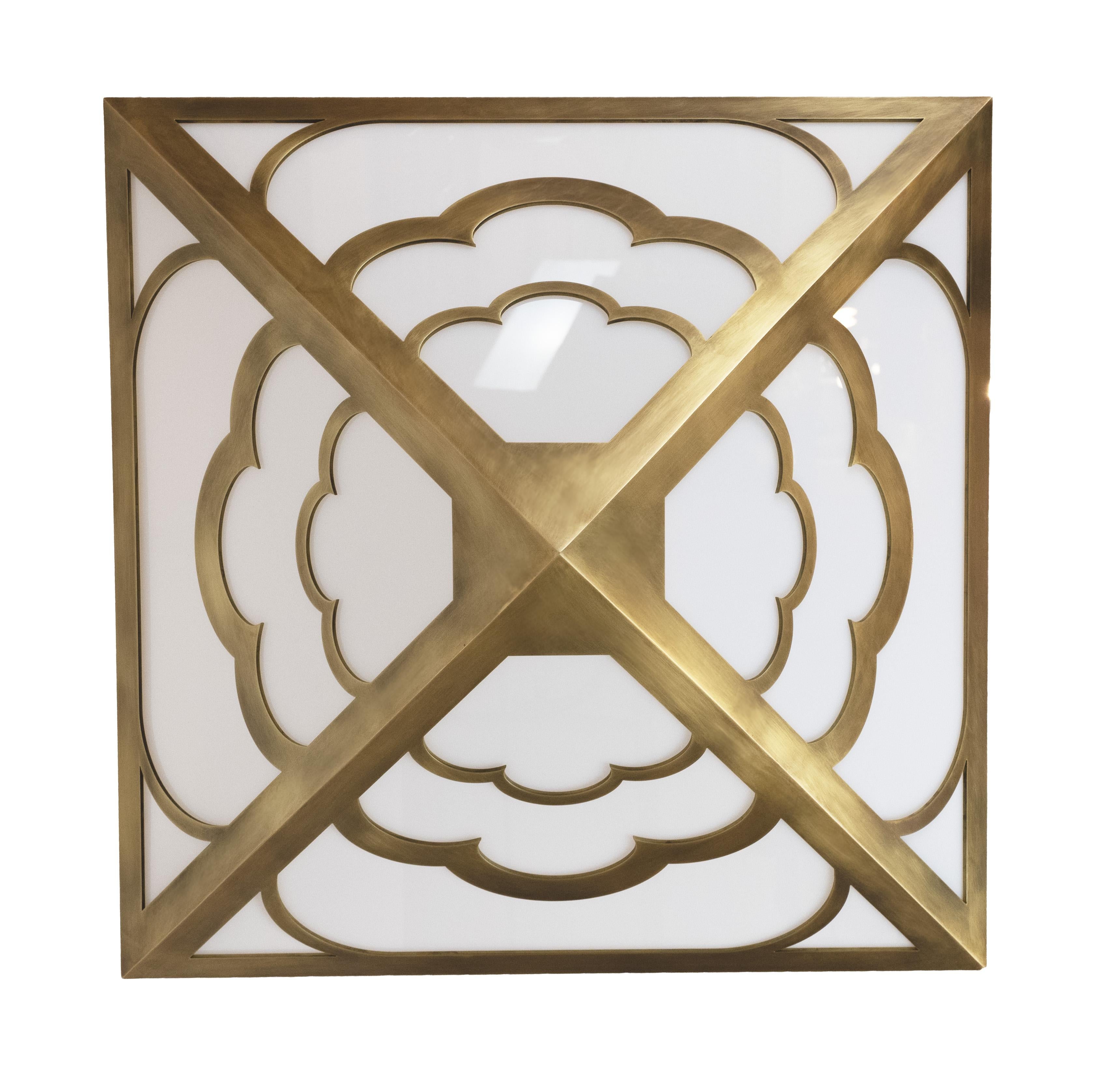 Americano Large Nuages Pendant in Brass by David Duncan Studio in vendita