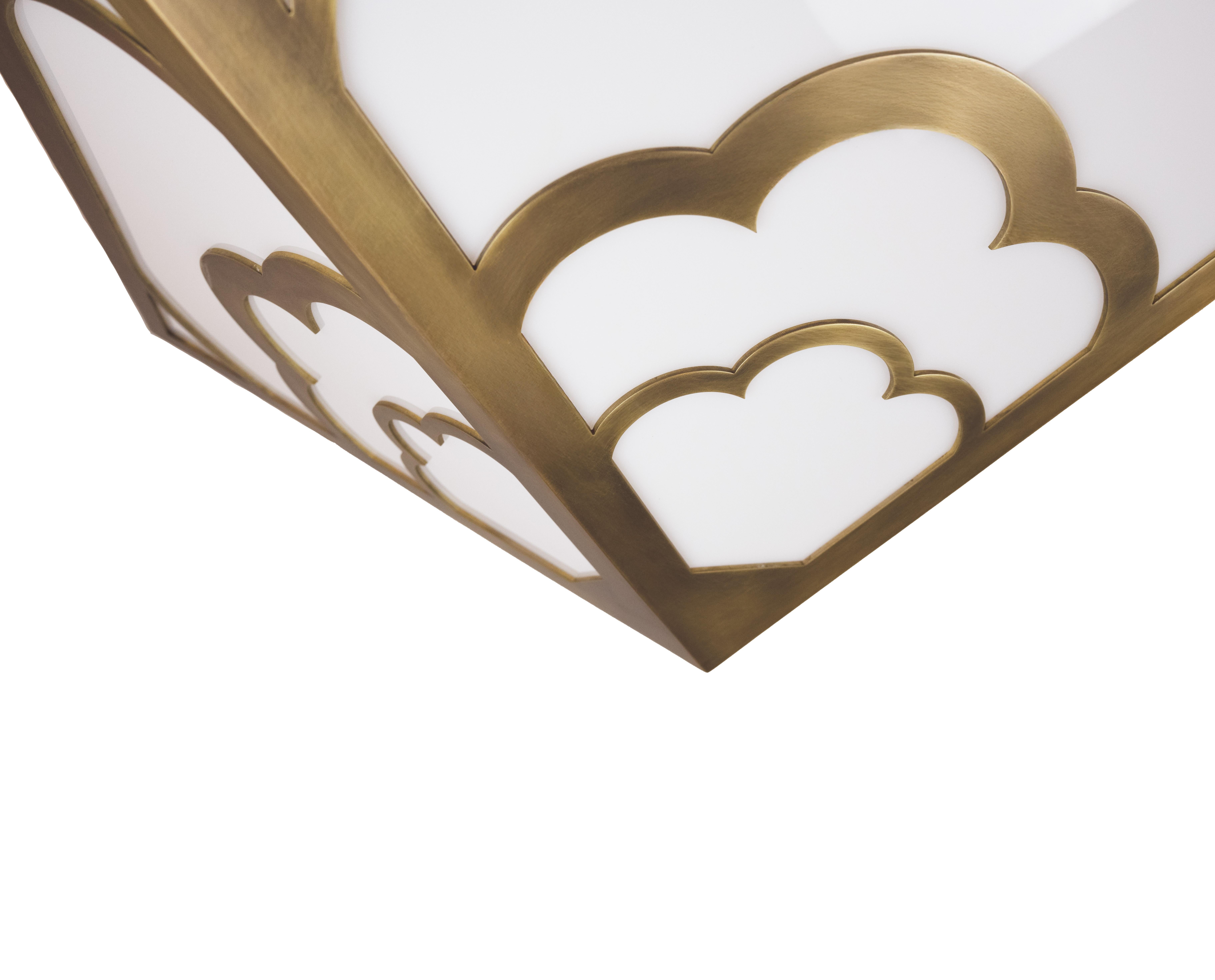 XXI secolo e contemporaneo Large Nuages Pendant in Brass by David Duncan Studio in vendita