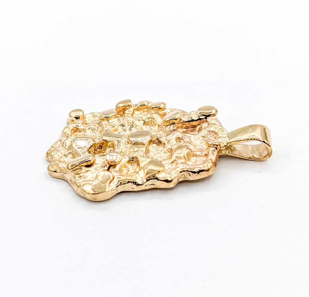 Großer Nugget-Anhänger Charm in Gelbgold im Zustand „Hervorragend“ in Bloomington, MN