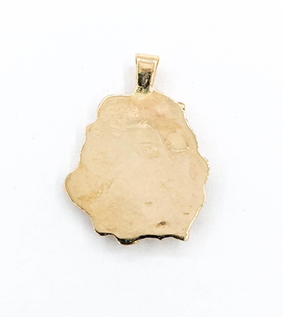 Großer Nugget-Anhänger Charm in Gelbgold für Damen oder Herren