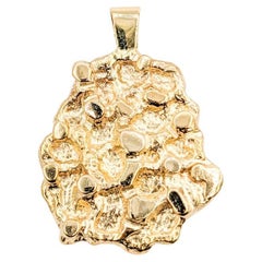 Großer Nugget-Anhänger Charm in Gelbgold