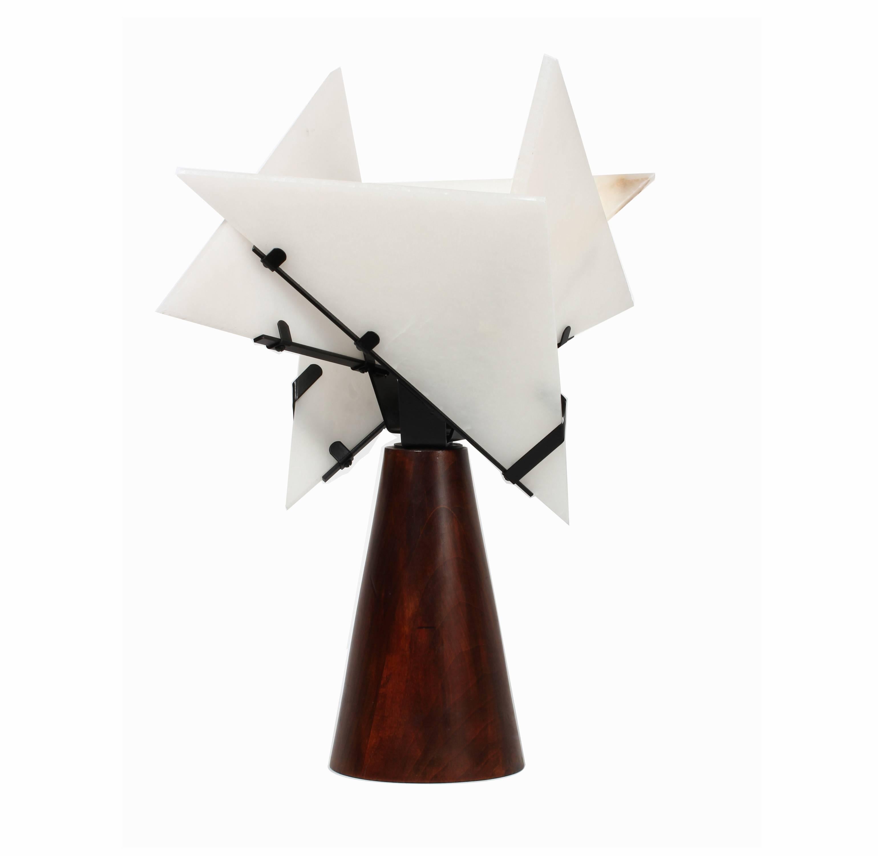 American Large 'Nun 2' Alabaster Table Lamp in the Manner of Pierre Chareau For Sale