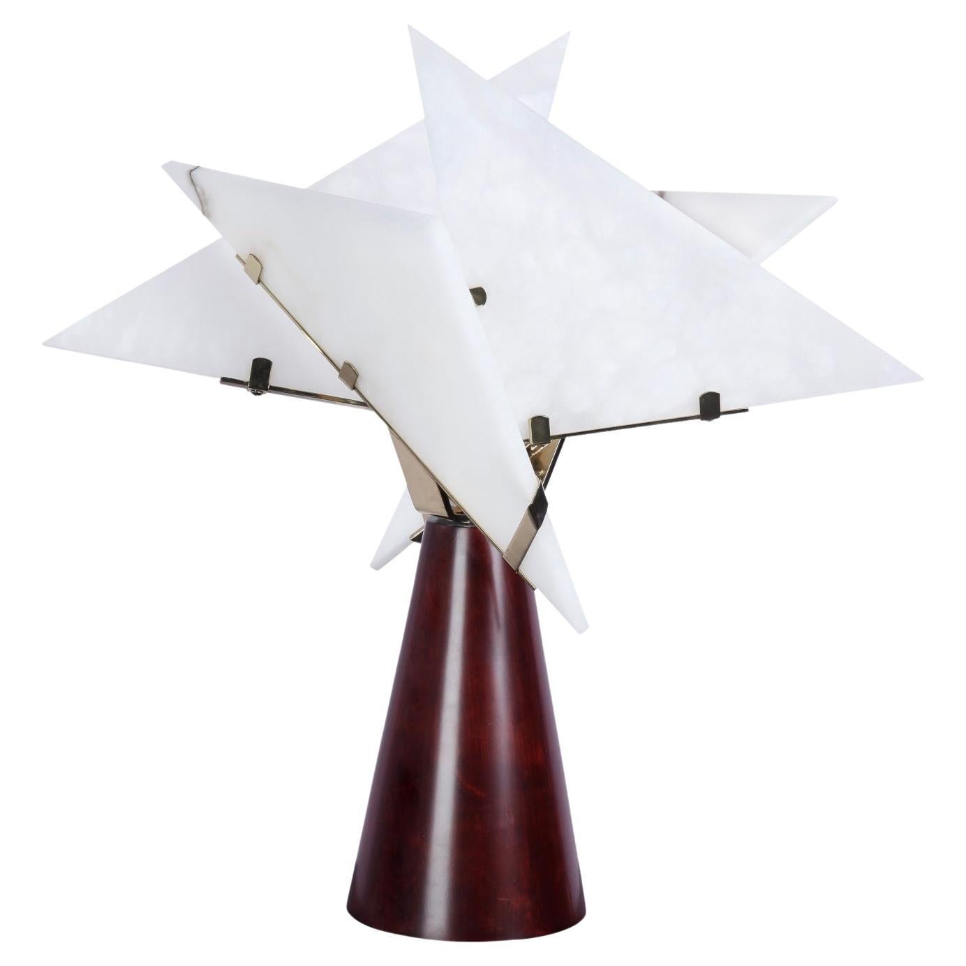 Large 'Nun 2' Alabaster Table Lamp in the Manner of Pierre Chareau