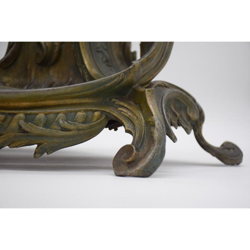 Gran Reloj Ninfa en Regula y Mármol Patinado Bronce de A. De Raudery, 1890s Latón en venta