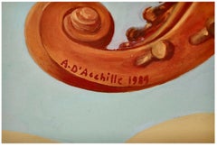 Large O/C Painting Entitled "The Musician" by A. D'Acchille (1939 - )