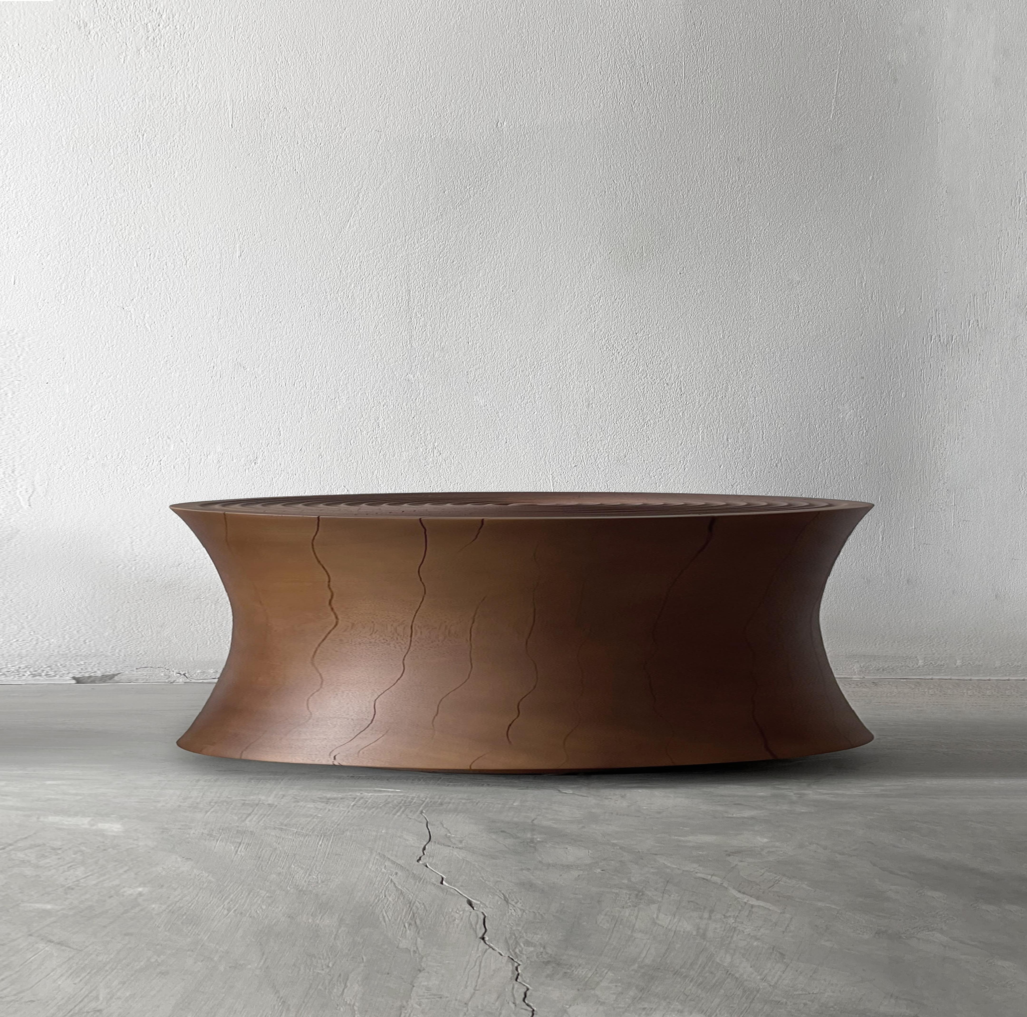 Vietnamese Large Oak and Walnut Hoàng Sa Coffee Table 03 by ONON DETAILS For Sale