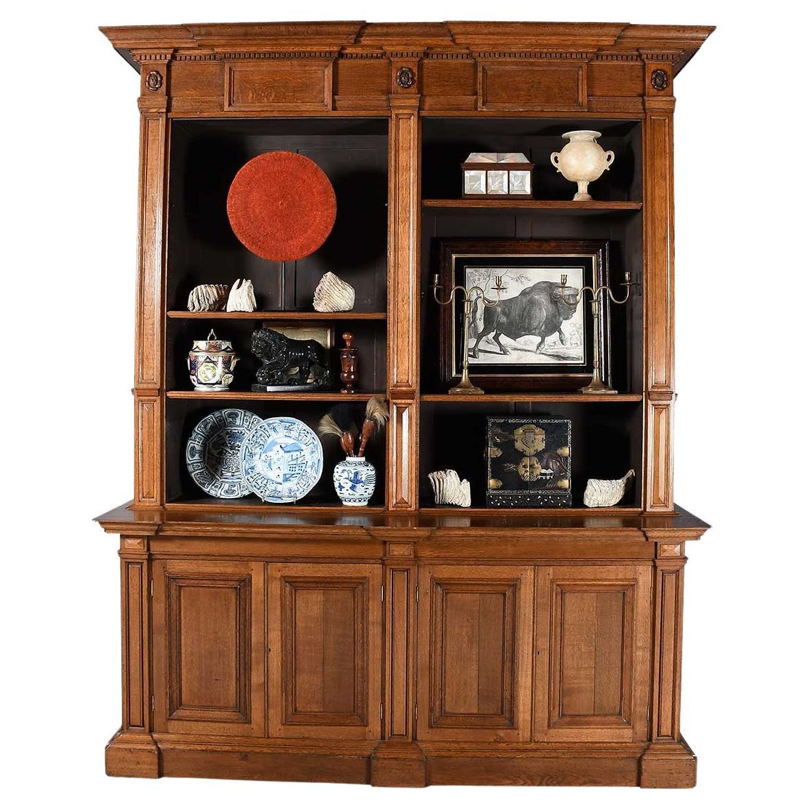 Large Oak Architectural Bookcase