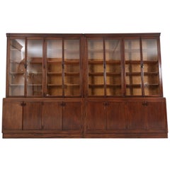 Large Oak Art Deco Amsterdam School Library Bookcase Attributed to C.J. Blaauw