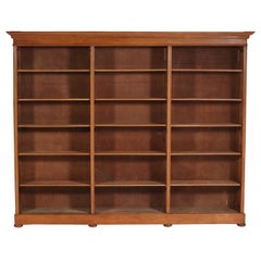 Large Oak Art Nouveau Library Open Bookcase, 1900s