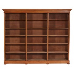 Large Oak Art Nouveau Library Open Bookcase, 1900s