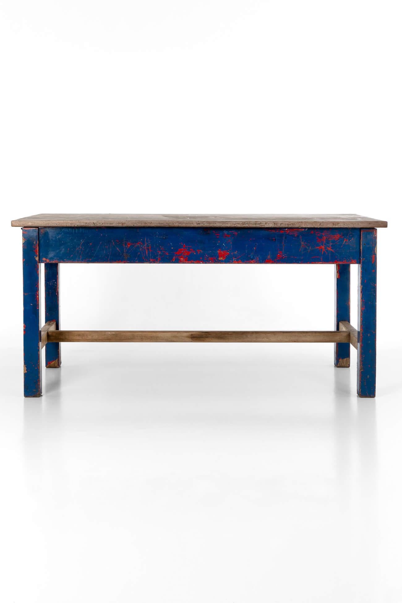 Victorian Large Oak Art School Table For Sale