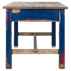 Antique Large Oak Art School Table