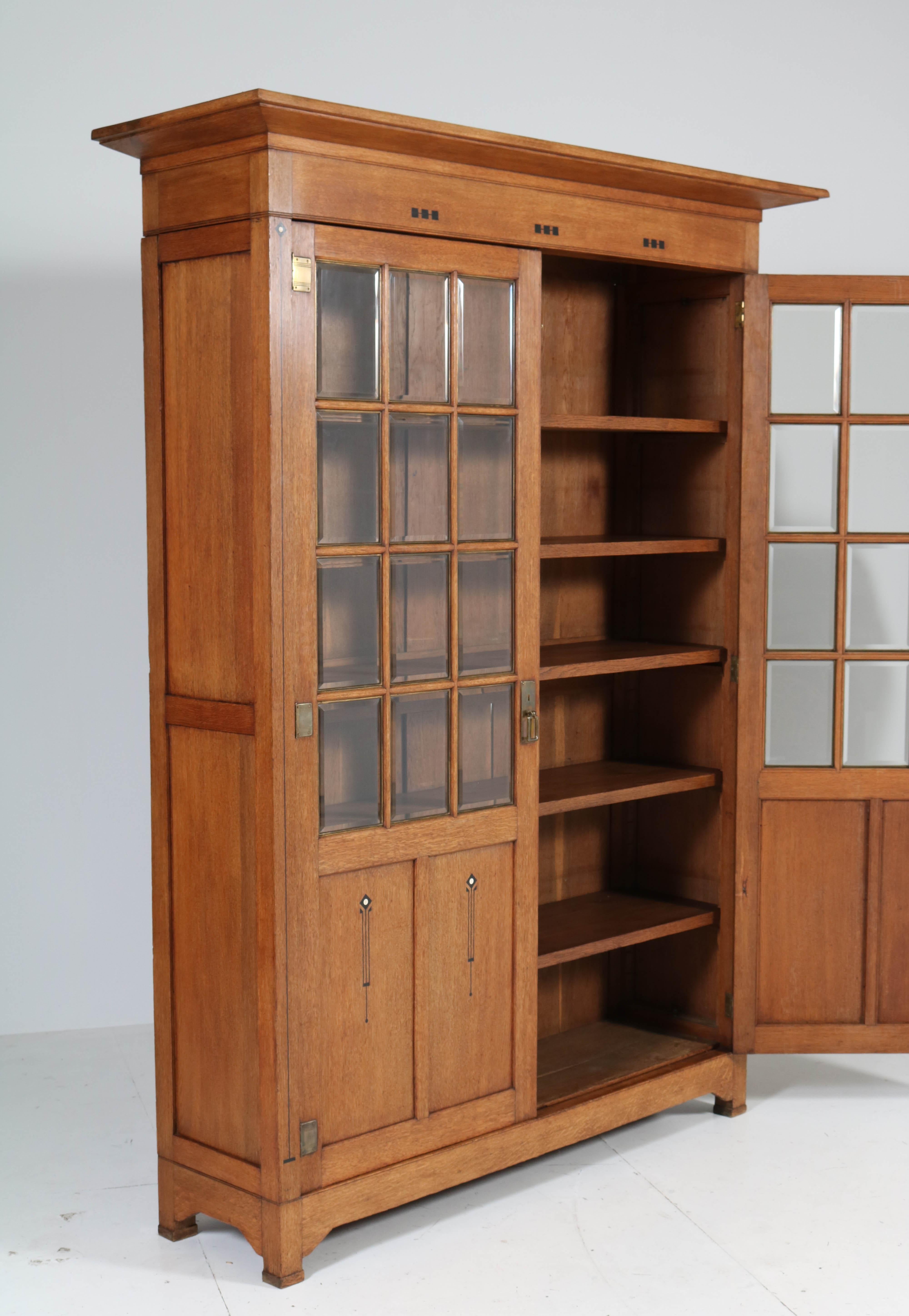large oak bookcase