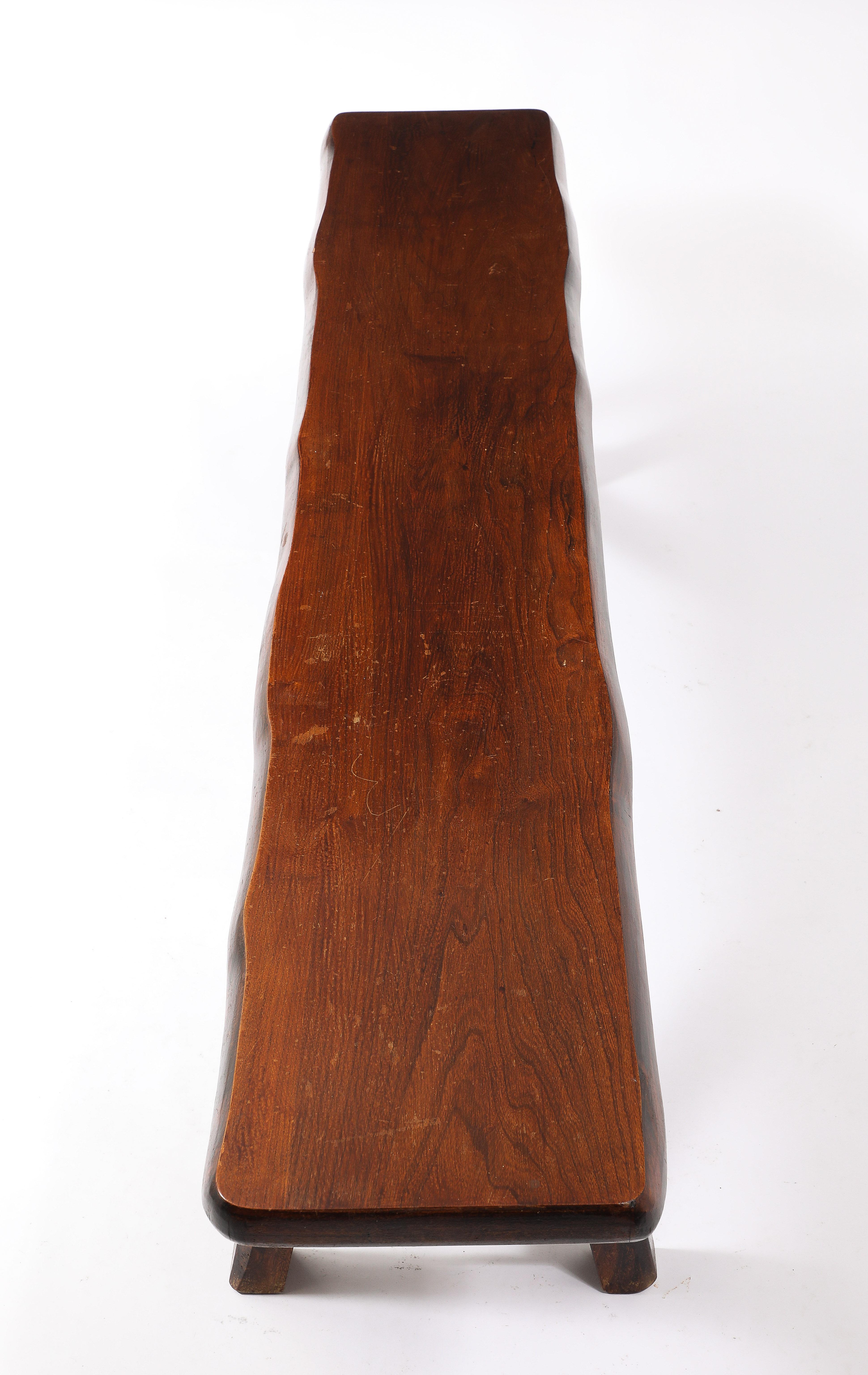 Large Oak Bench, France 1950's in vendita 3