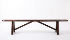 Large Oak Bench, France 1950's