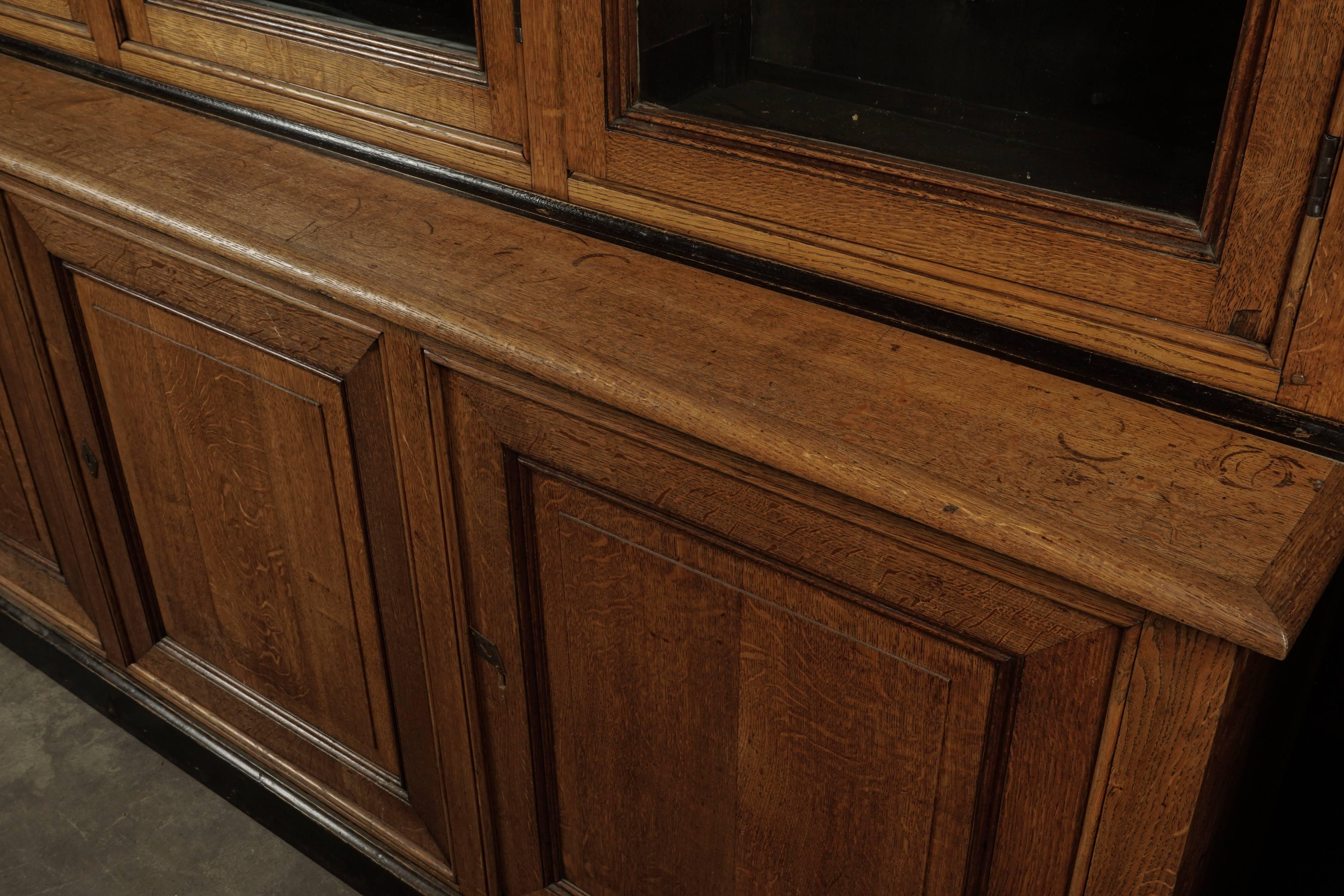 Large Oak Bookcase from France, circa 1880 4
