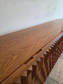 Großes brutalistisches Eichen-Sideboard von "Aurora"