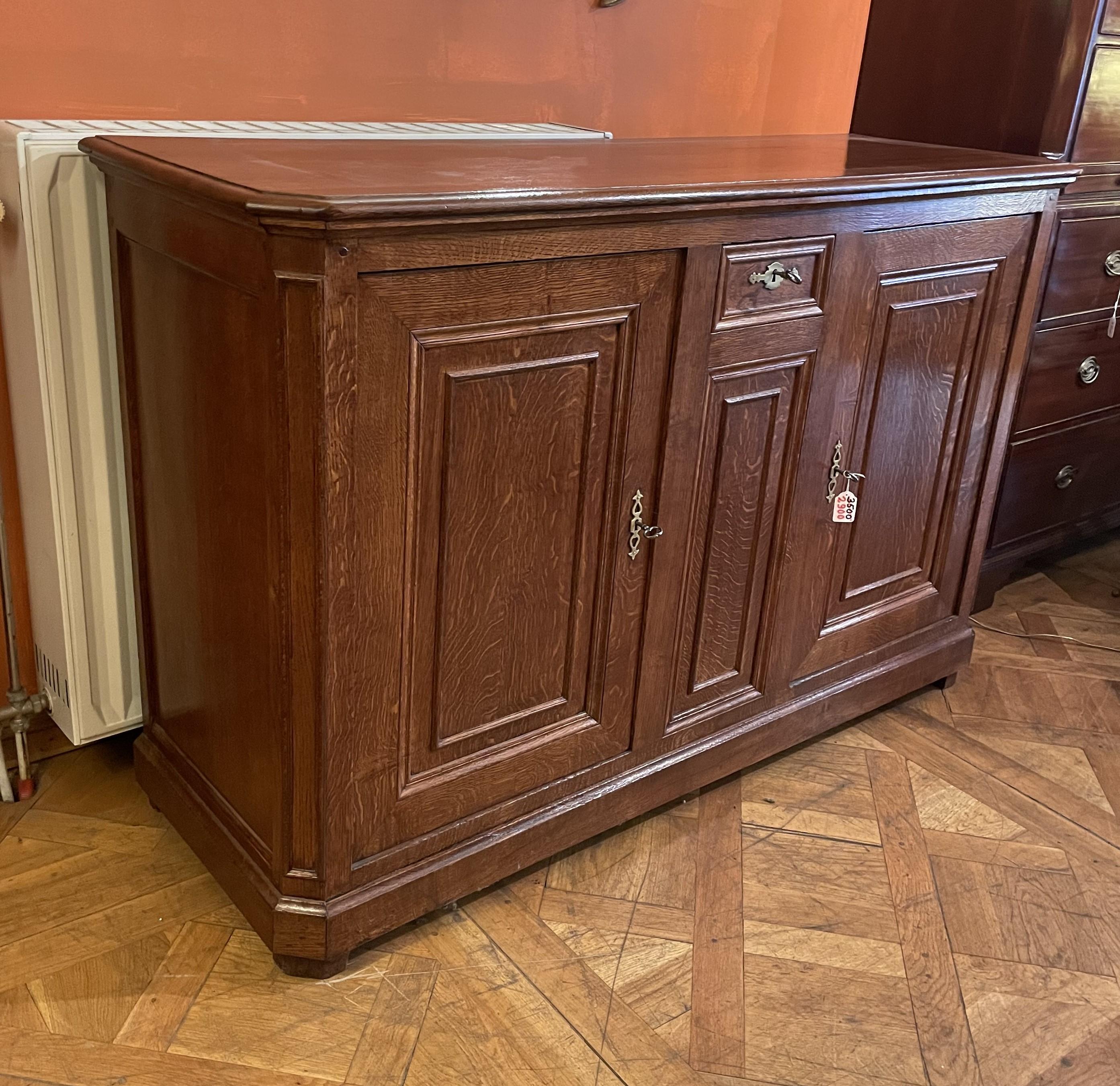 Quercia Grande buffet a due ante in Oak - XIX secolo in vendita
