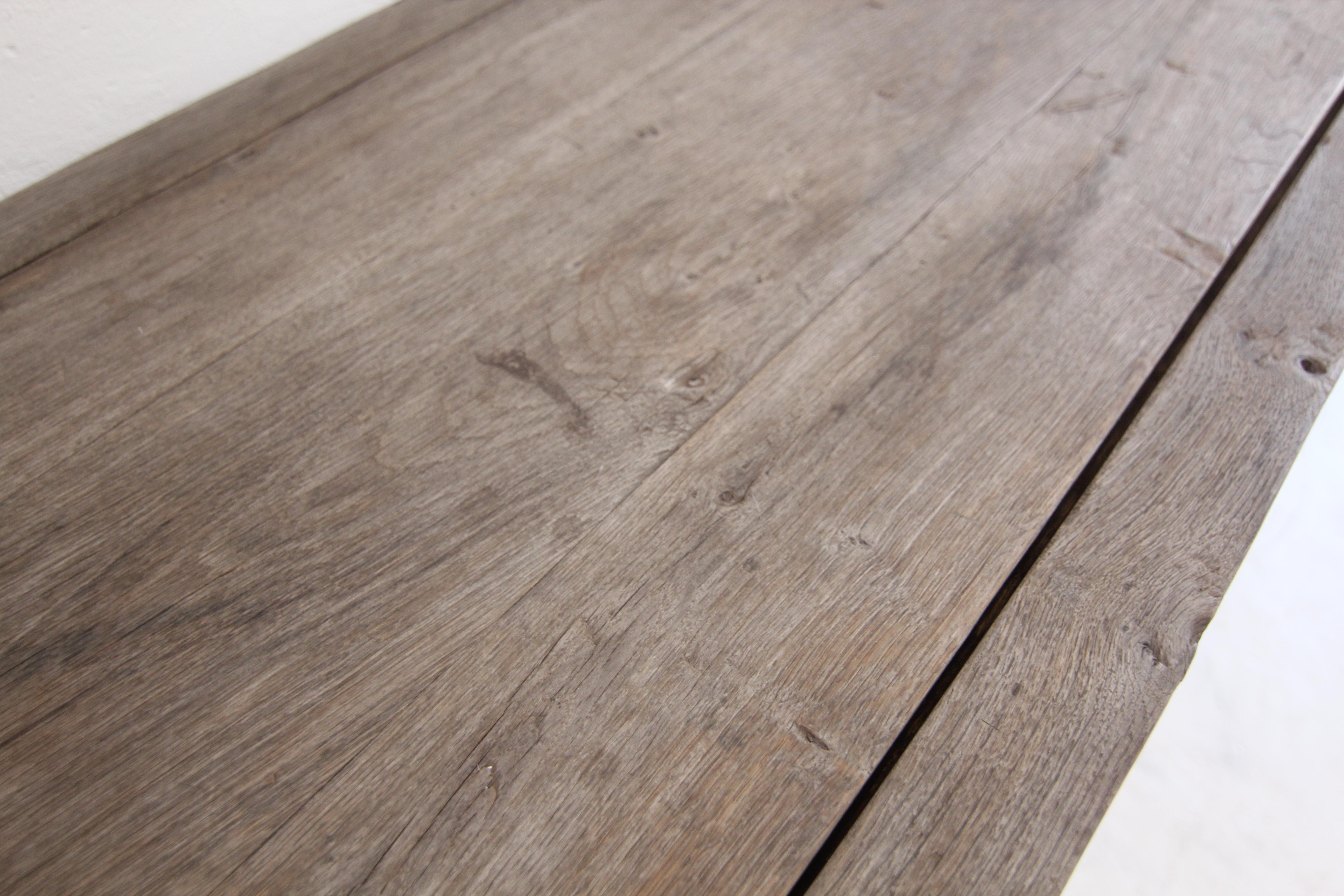 Large Oak Console Table For Sale 11