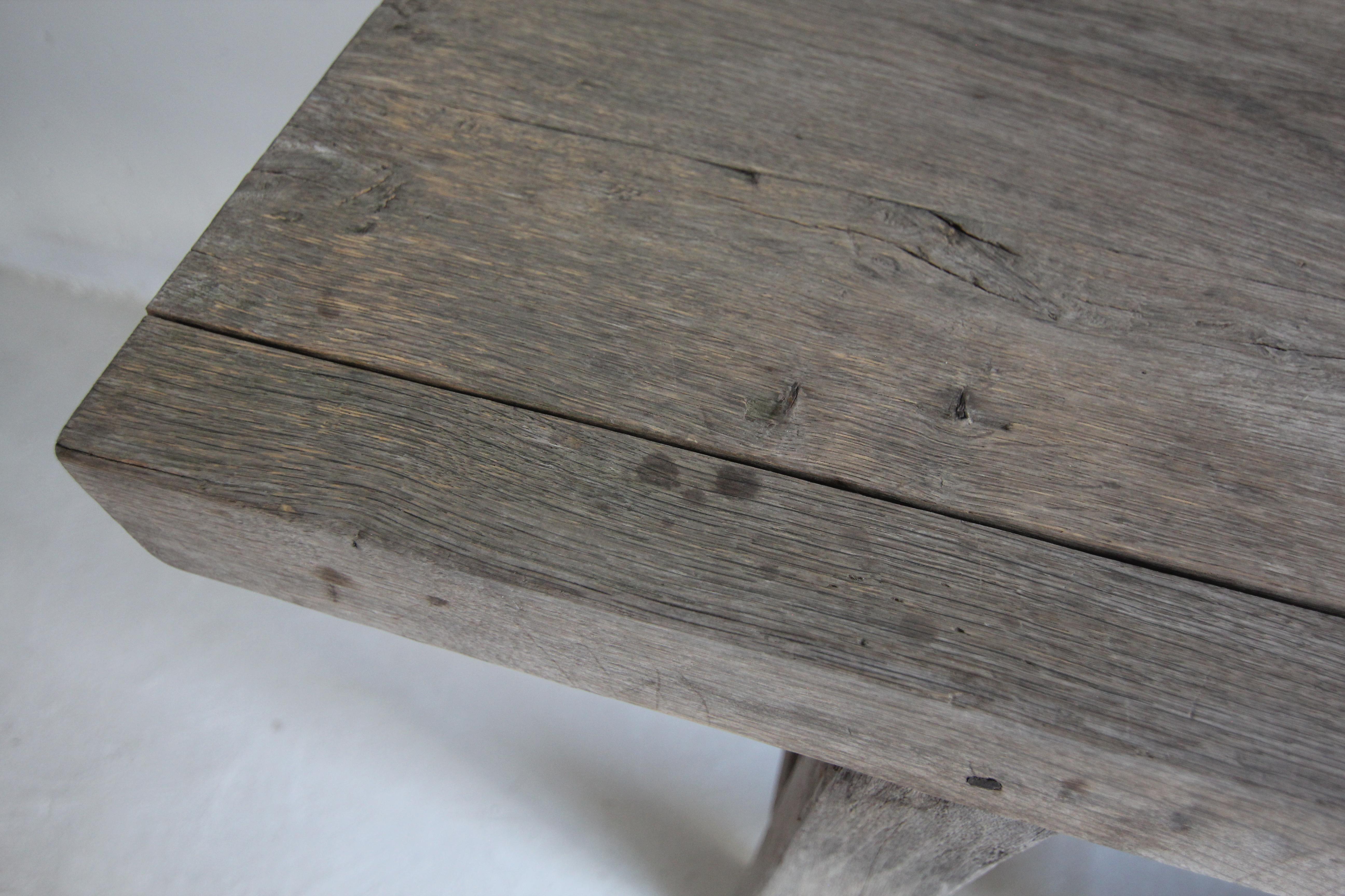Large Oak Console Table For Sale 14