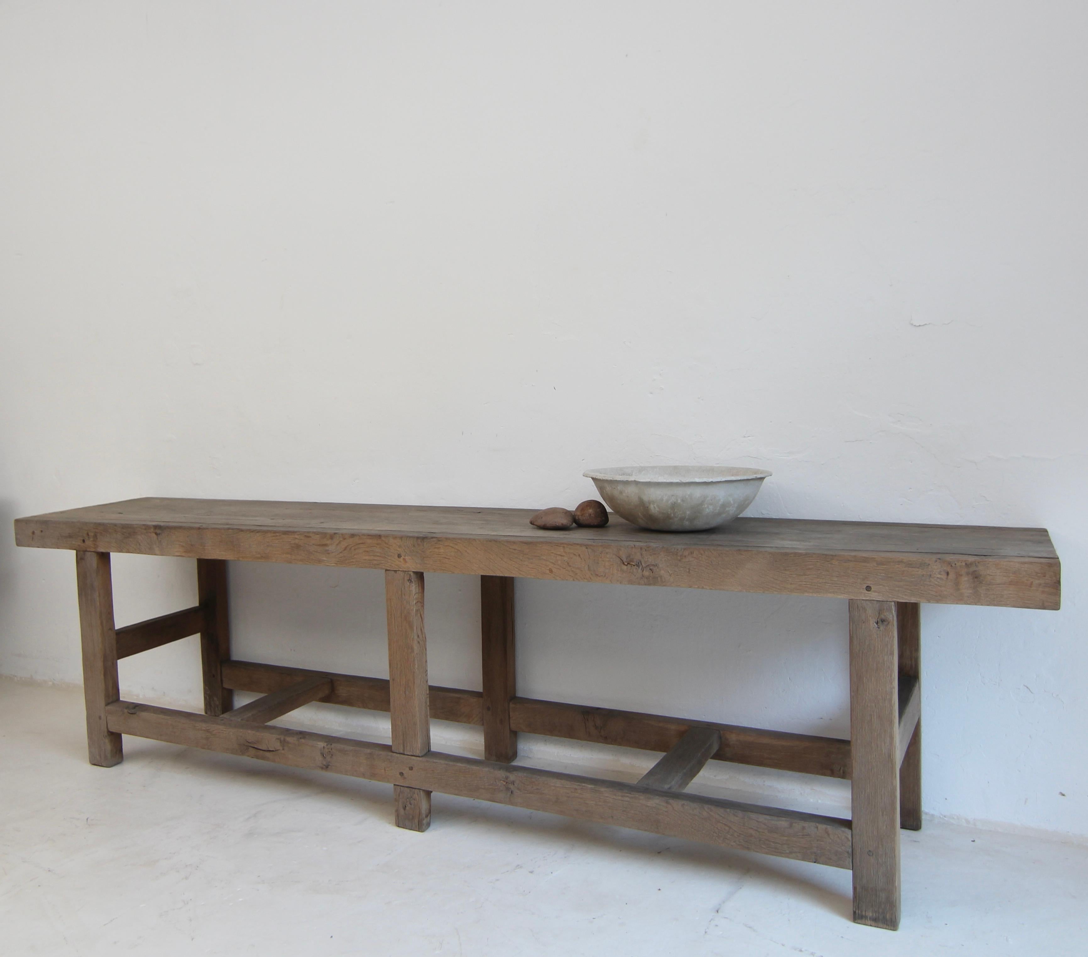 Large Oak Console Table In Good Condition For Sale In Dusseldorf, DE